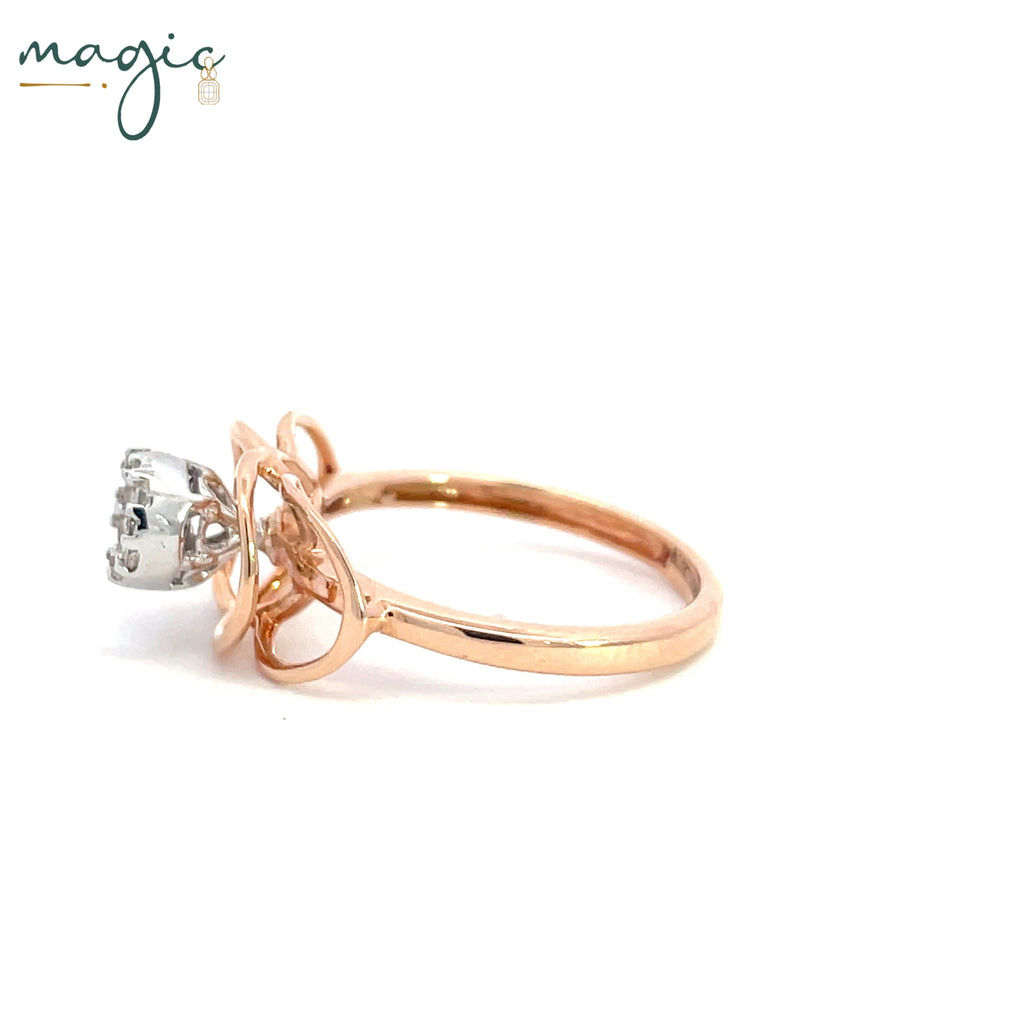 Magic Interwinning Glorious Flower  Diamond Ring