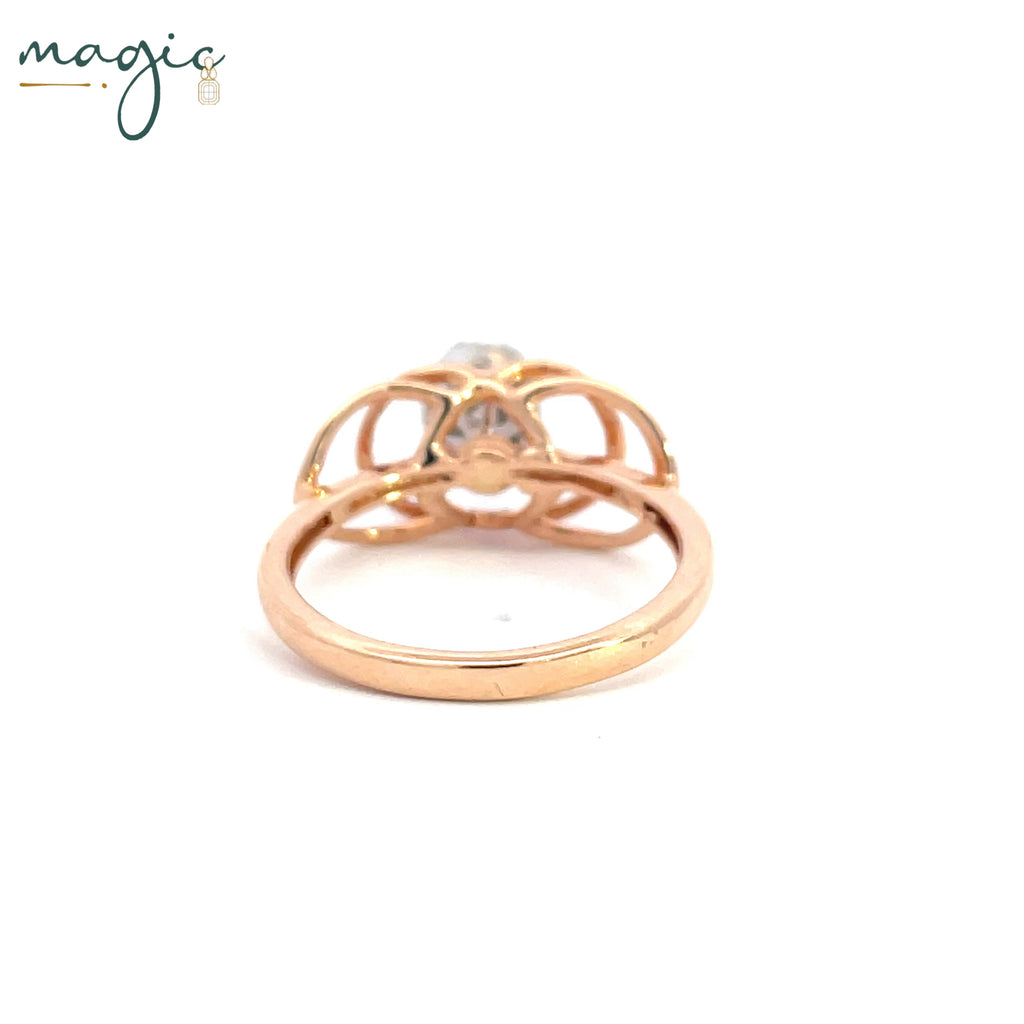 Magic Interwinning Glorious Flower  Diamond Ring