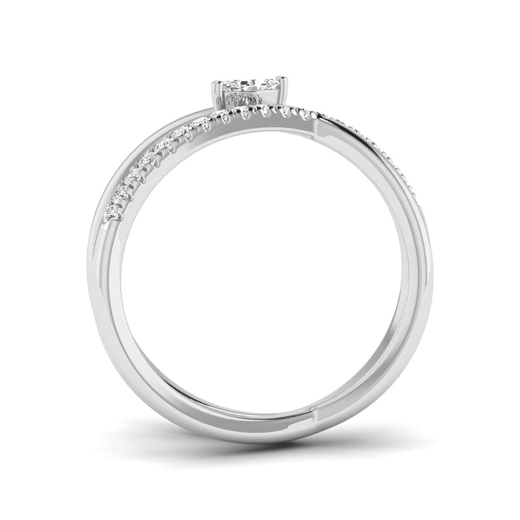 Magic Crossover Open-Band Gold Diamond Ring