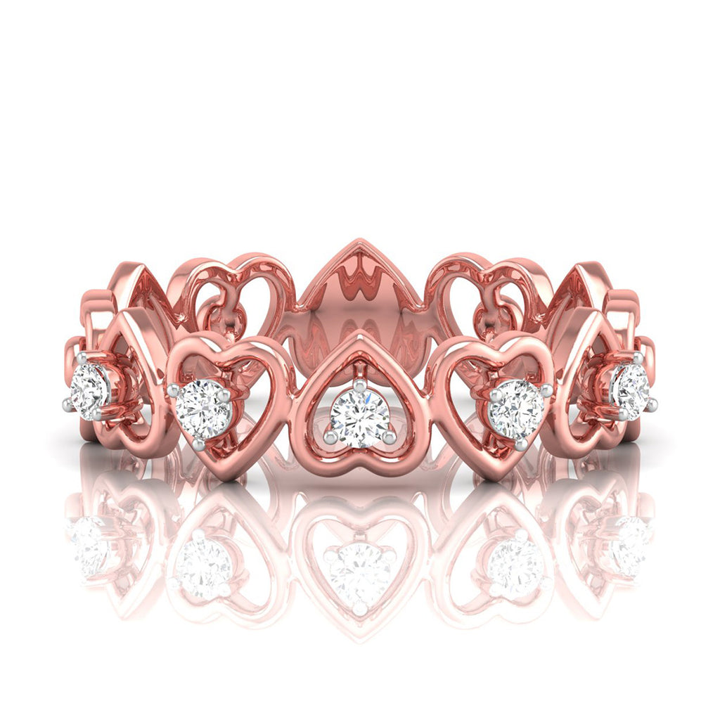 Magic Modern Heart-Shaped Diamond Band