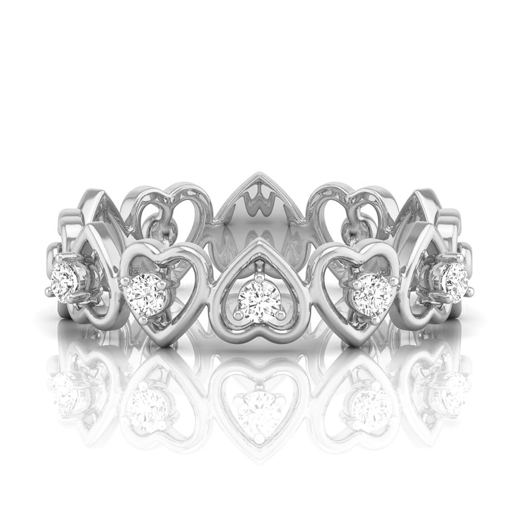 Magic Modern Heart-Shaped Diamond Band