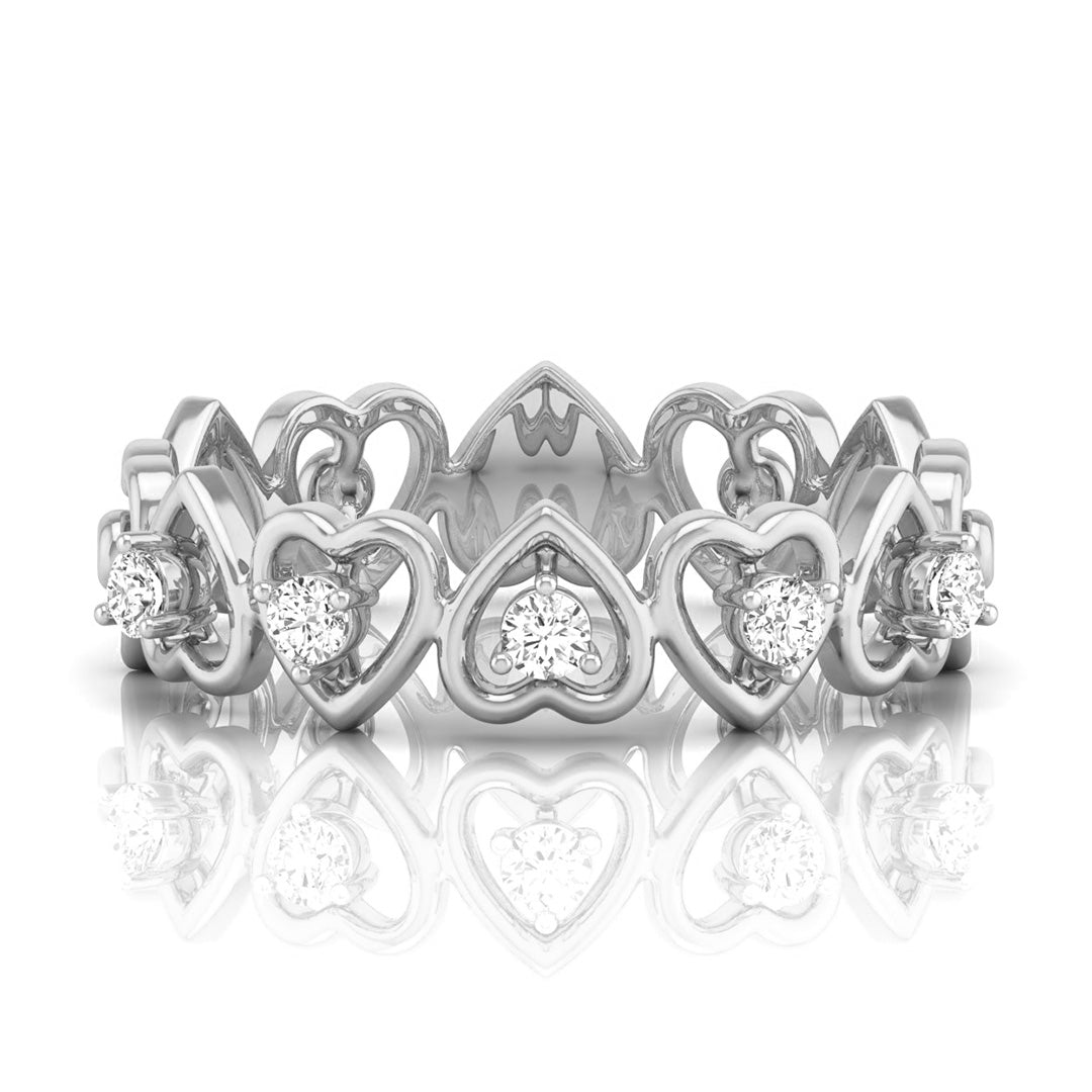 Magic Modern Heart-Shaped Diamond Band