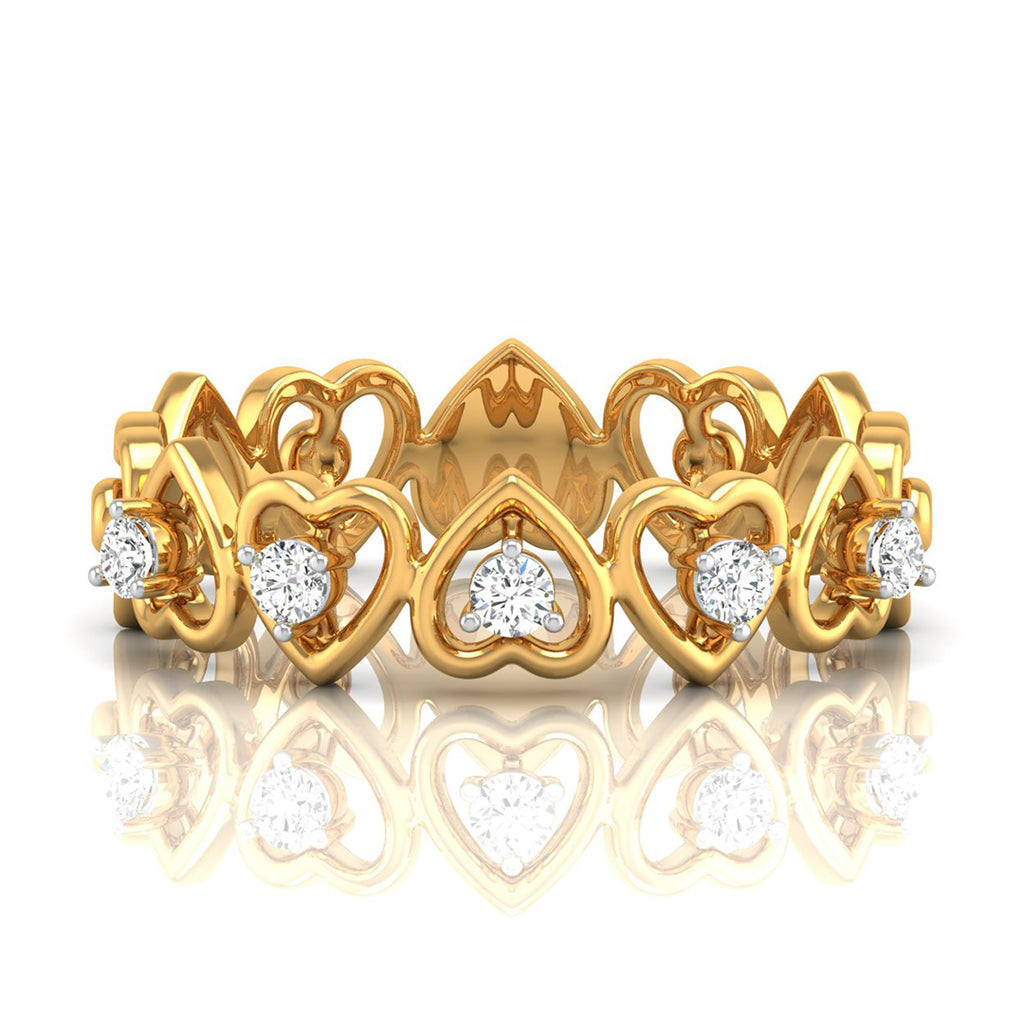 Magic Modern Heart-Shaped Diamond Band