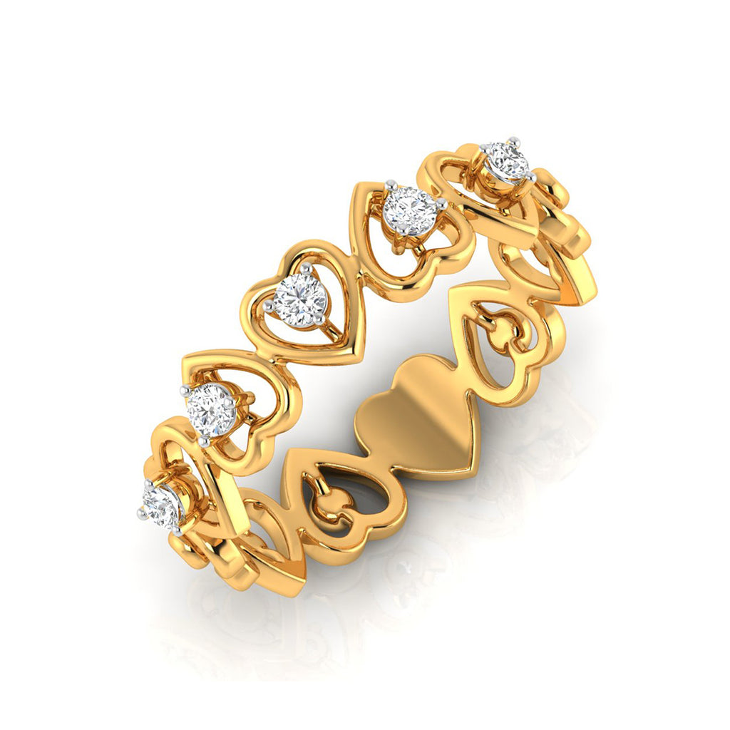 Magic Modern Heart-Shaped Diamond Band