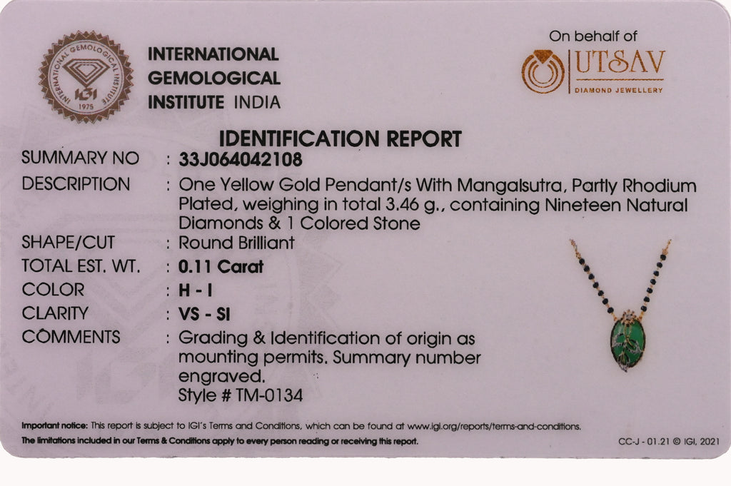 Magic GreenFlower Mangalsutra