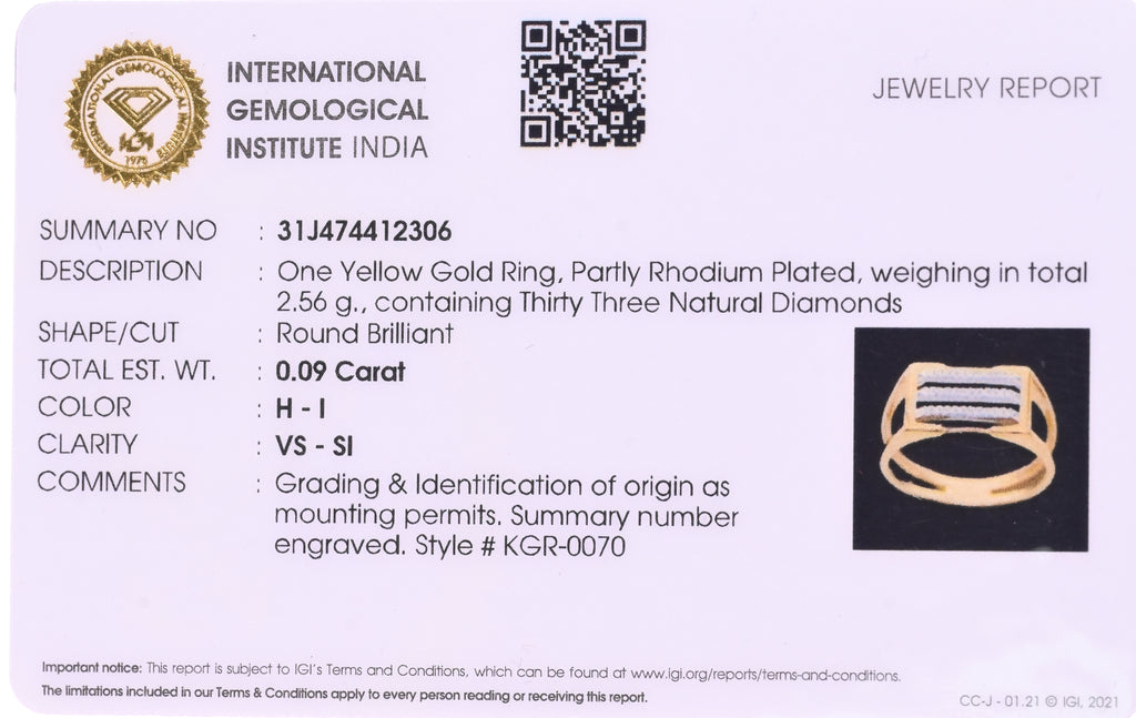 Magic Evergreen Rectangular Gents Ring