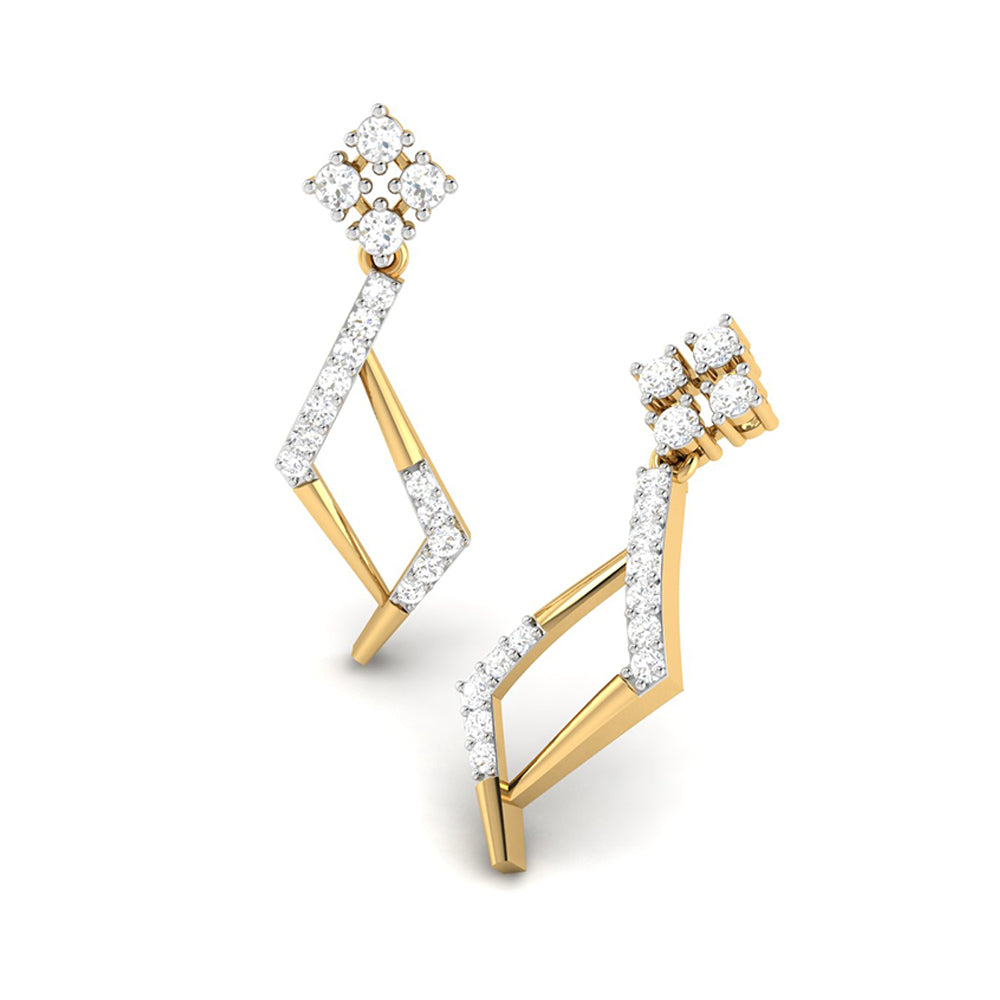 Magic Geometric Elegance Diamond Drop Earrings