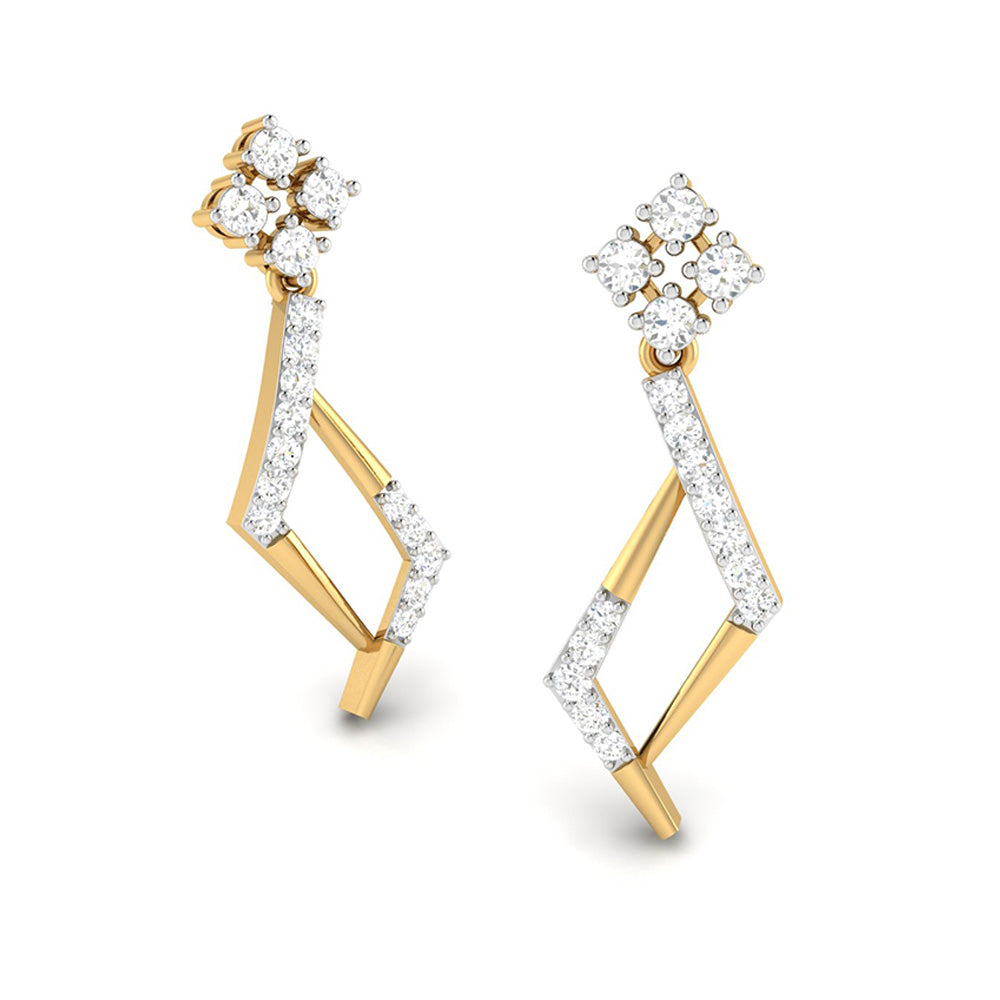 Magic Geometric Elegance Diamond Drop Earrings