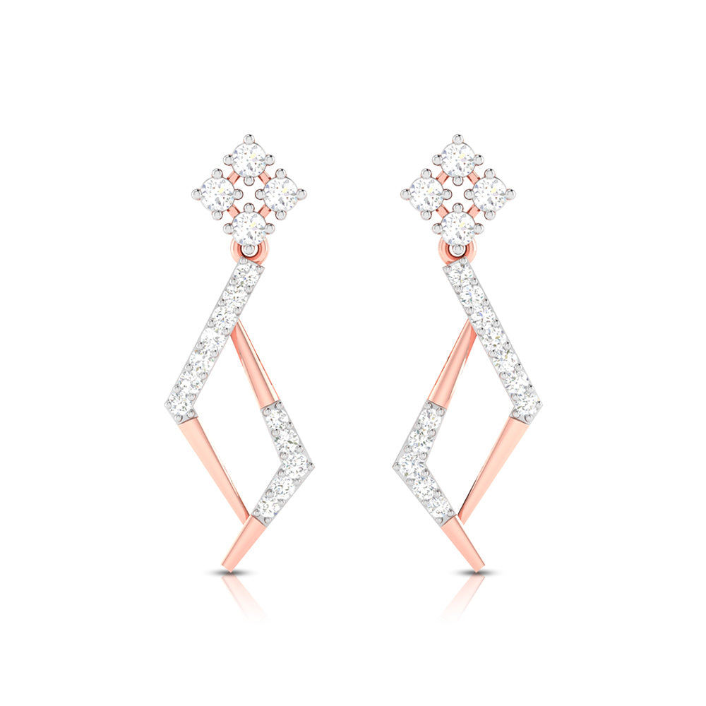 Magic Geometric Elegance Diamond Drop Earrings