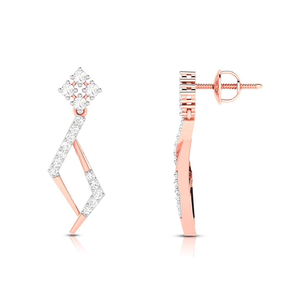 Magic Geometric Elegance Diamond Drop Earrings