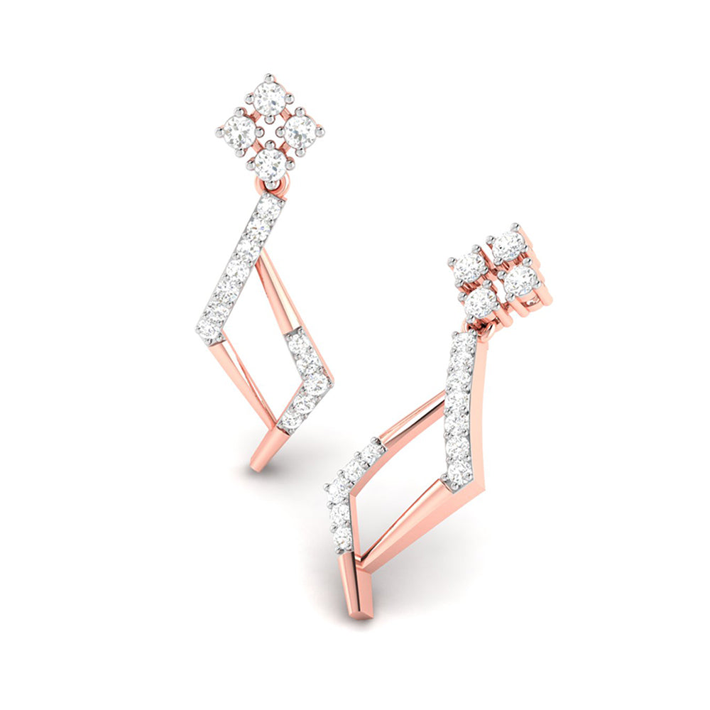 Magic Geometric Elegance Diamond Drop Earrings