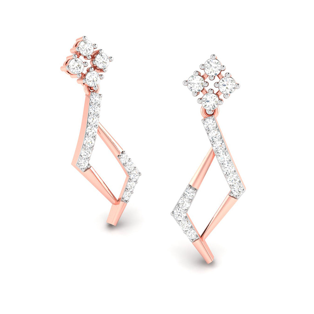 Magic Geometric Elegance Diamond Drop Earrings