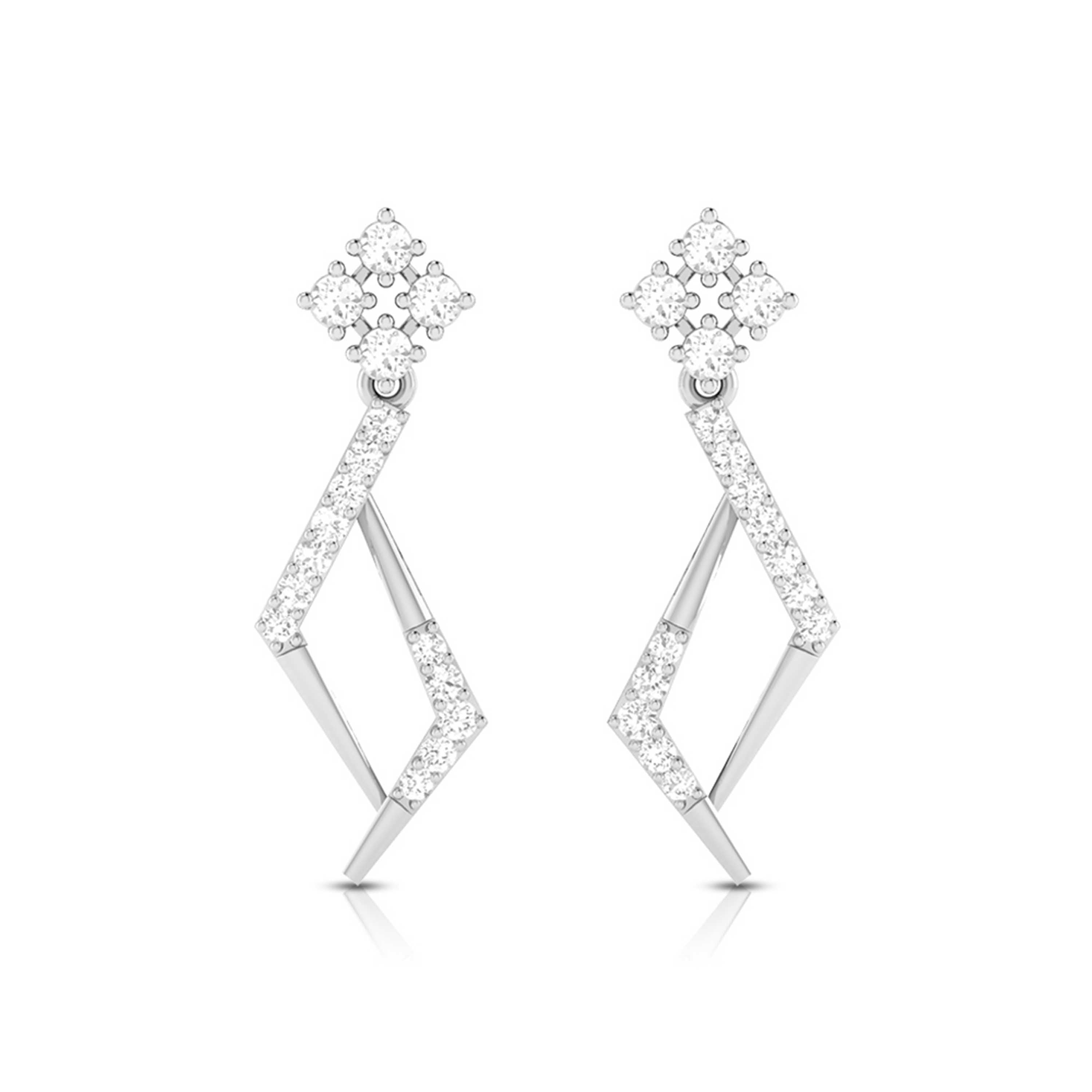 Magic Geometric Elegance Diamond Drop Earrings