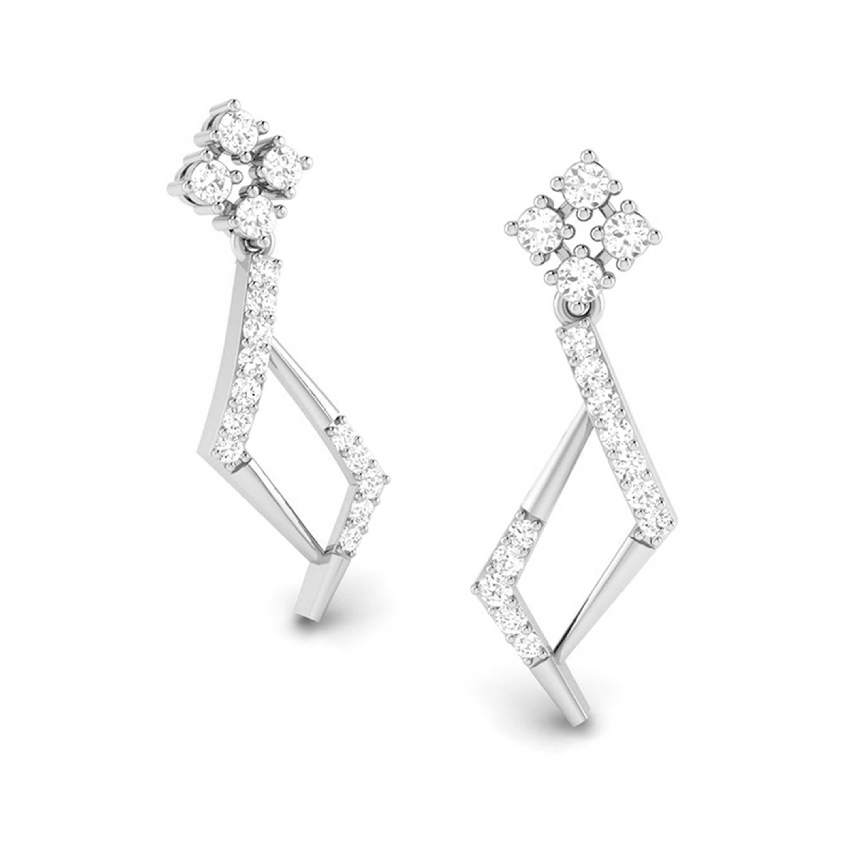 Magic Geometric Elegance Diamond Drop Earrings
