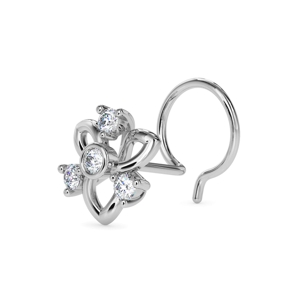 Magic Golden Blossom Sparkle Nose Pin