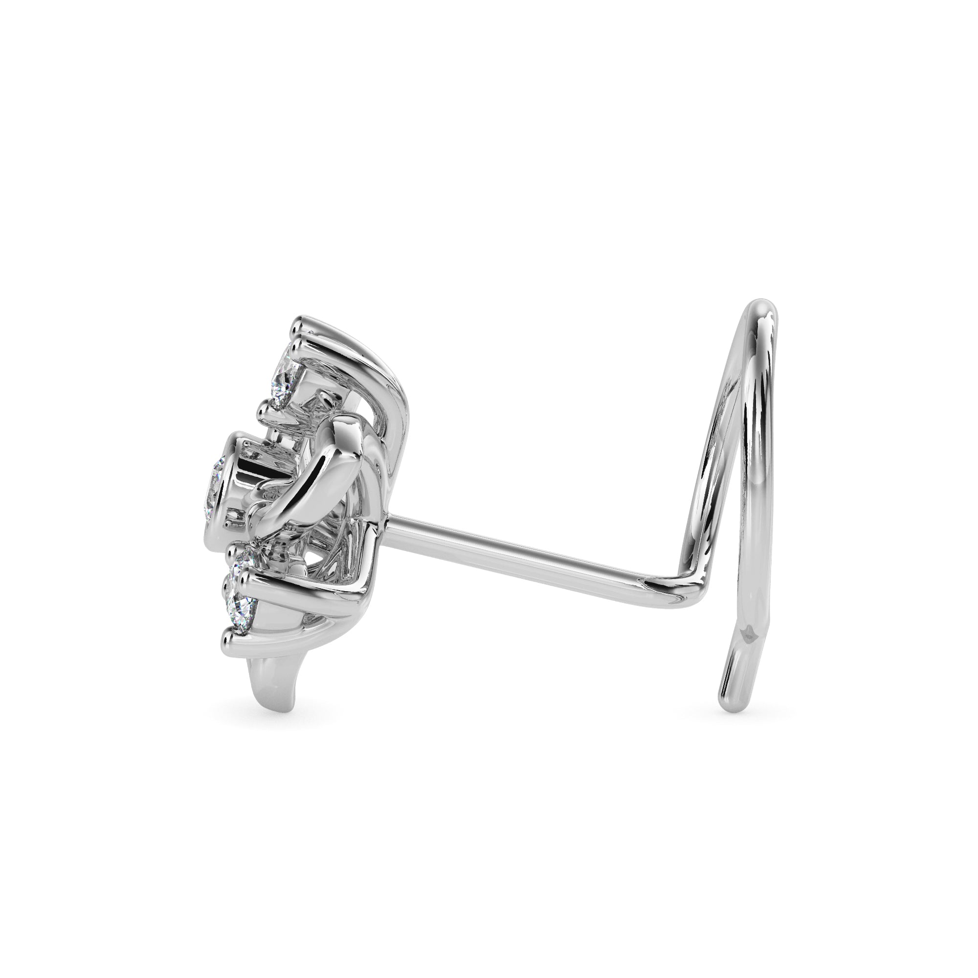 Magic Golden Blossom Sparkle Nose Pin