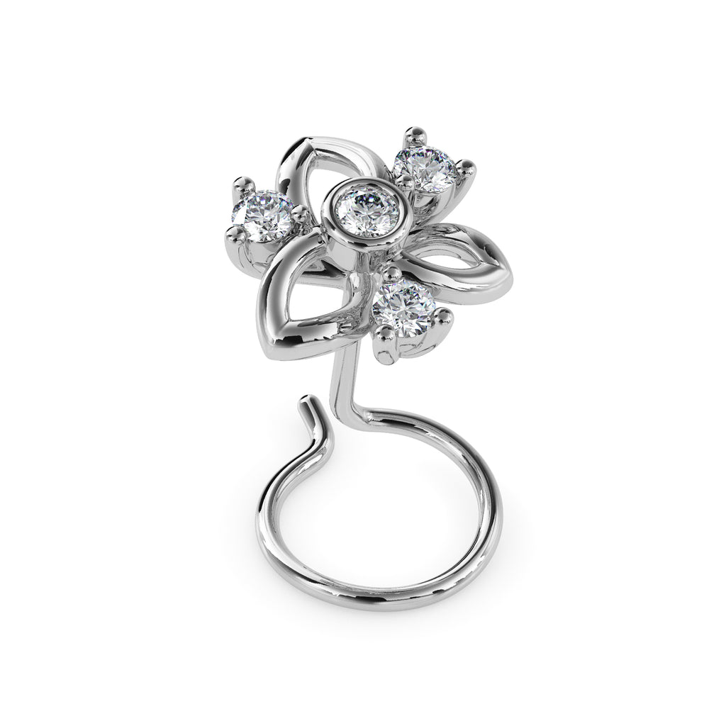 Magic Golden Blossom Sparkle Nose Pin