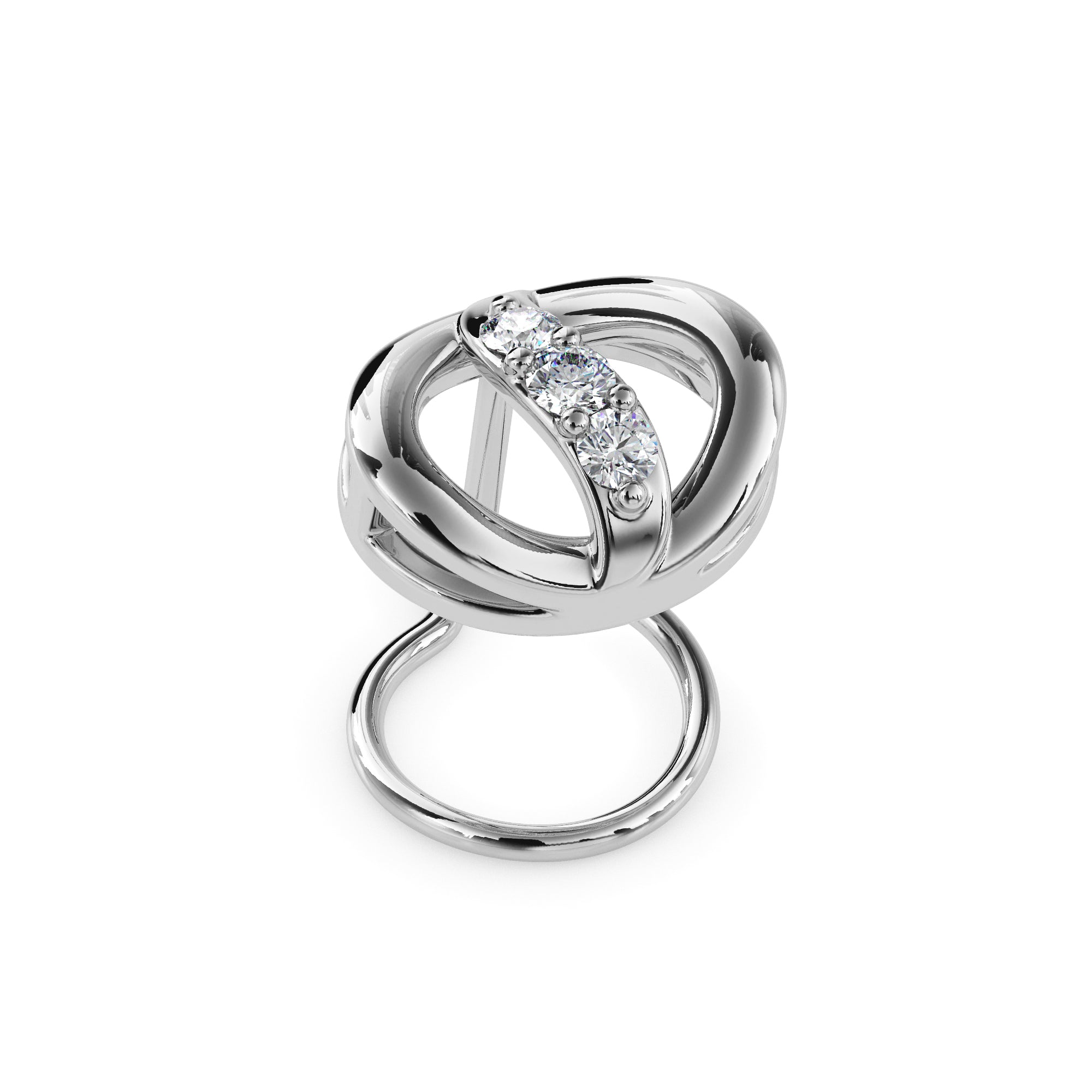 Magic Twilight Loop Diamond Nose Pin