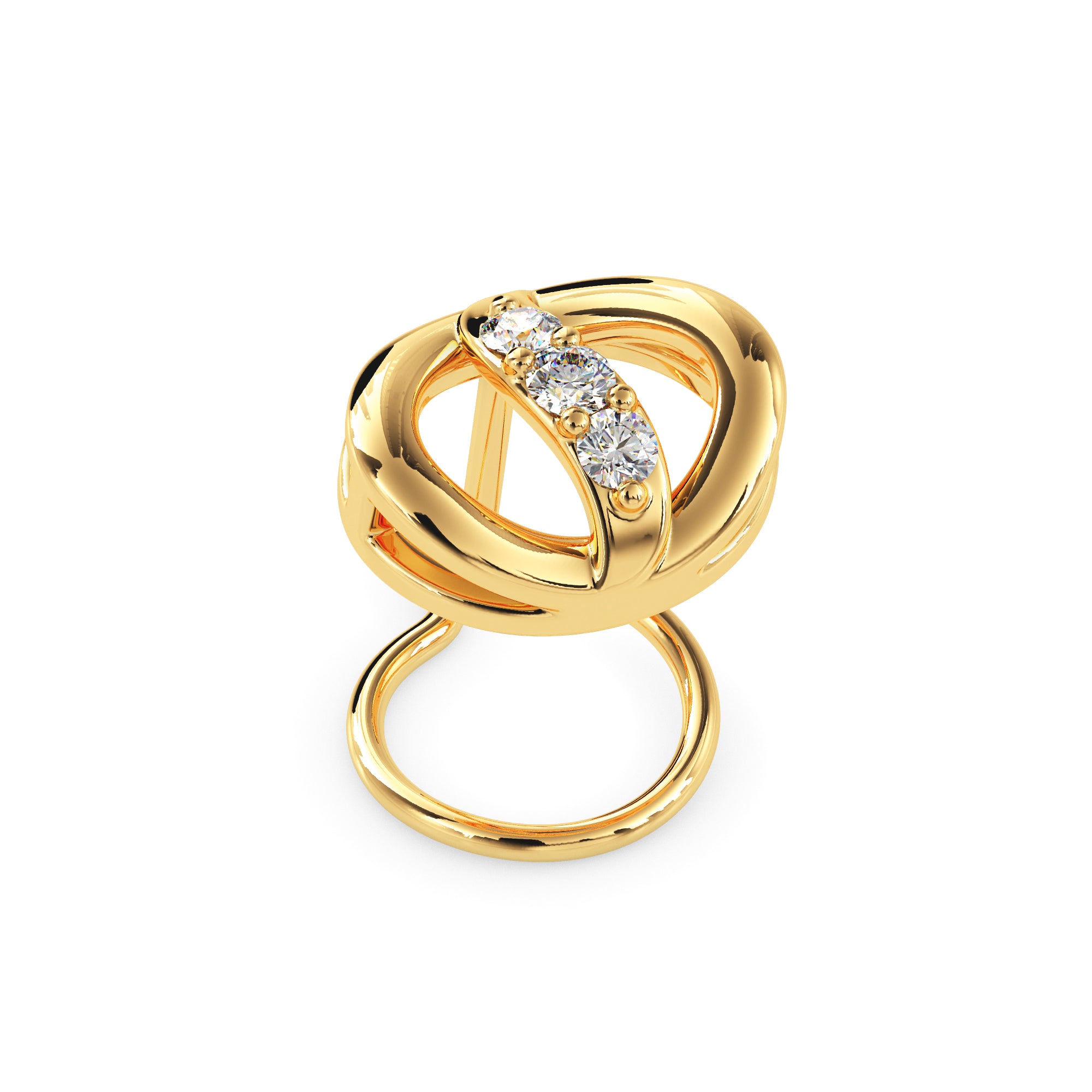 Magic Twilight Loop Diamond Nose Pin