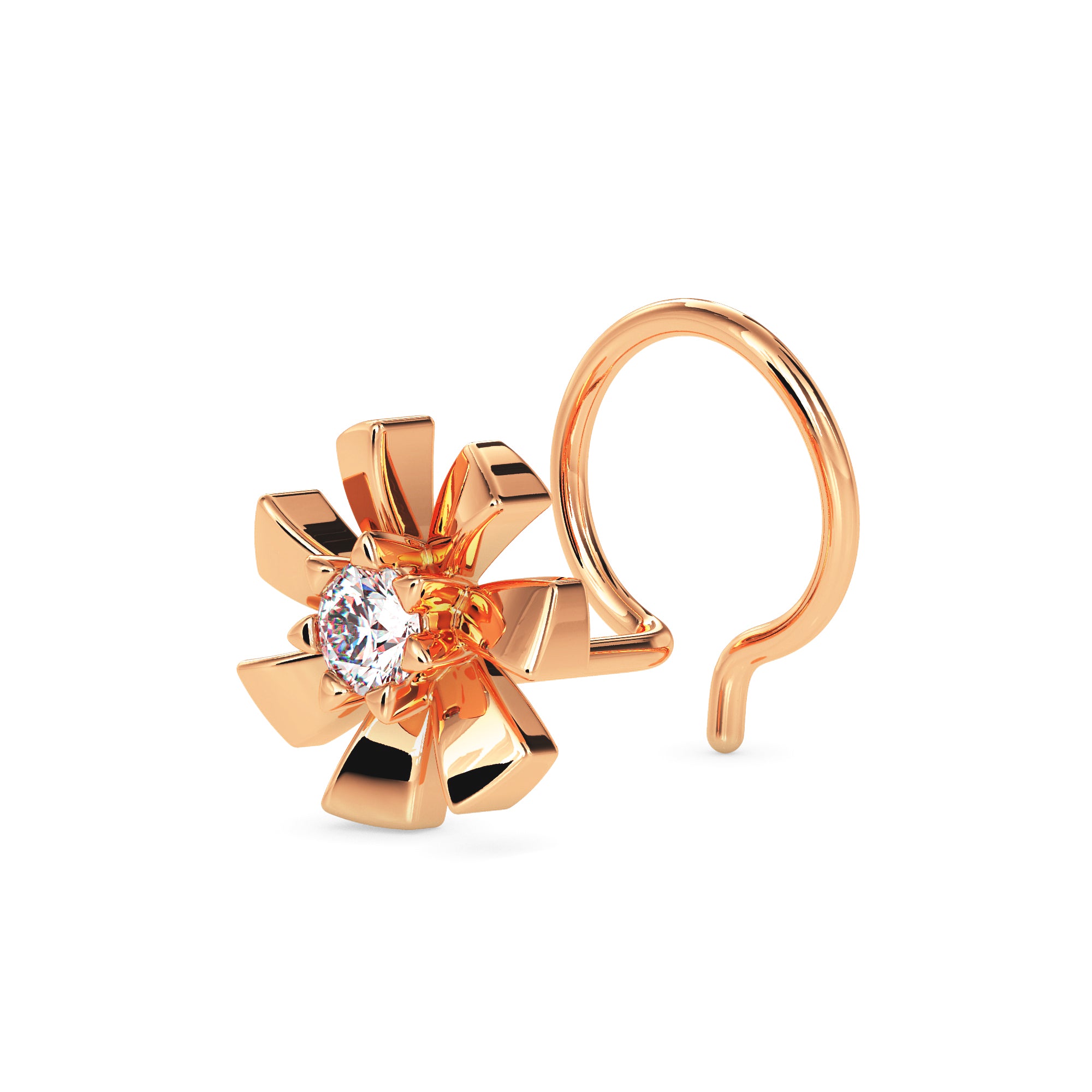 Magic Petal Perfection Diamond Nose Pin