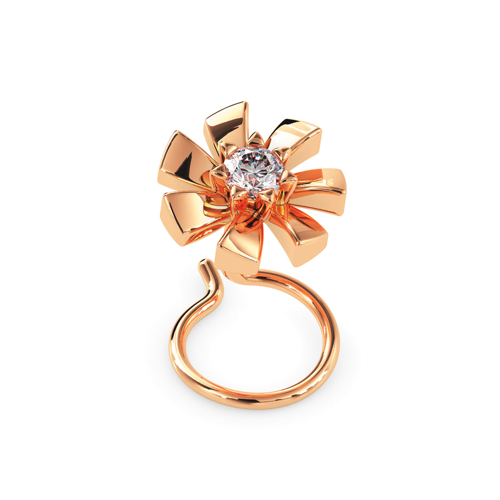 Magic Petal Perfection Diamond Nose Pin