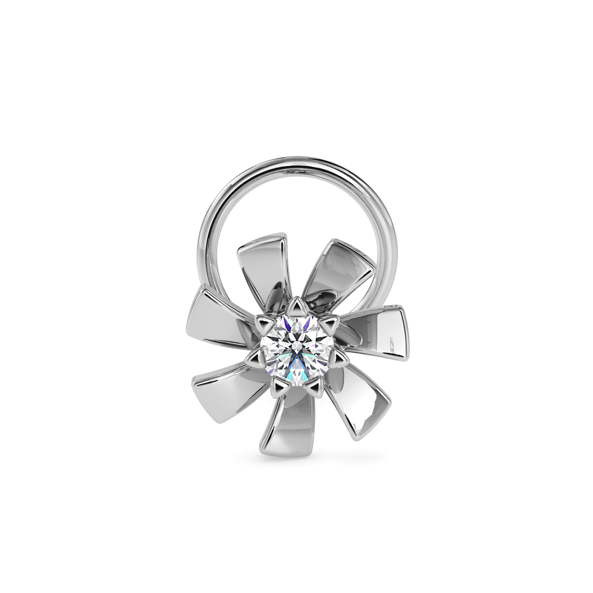 Magic Petal Perfection Diamond Nose Pin