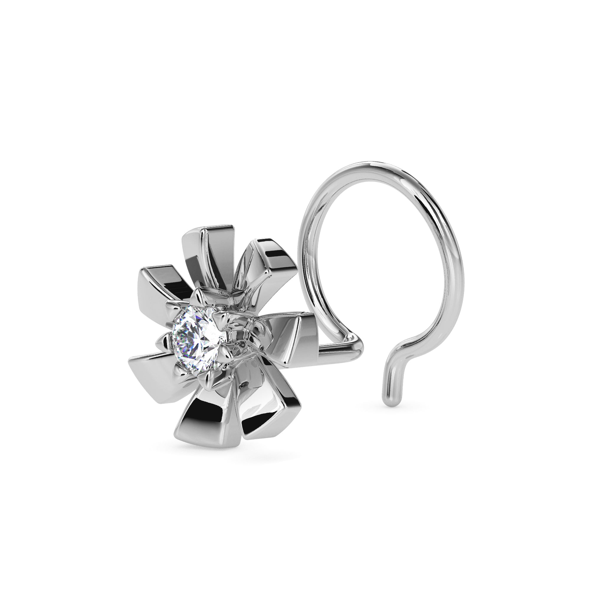 Magic Petal Perfection Diamond Nose Pin