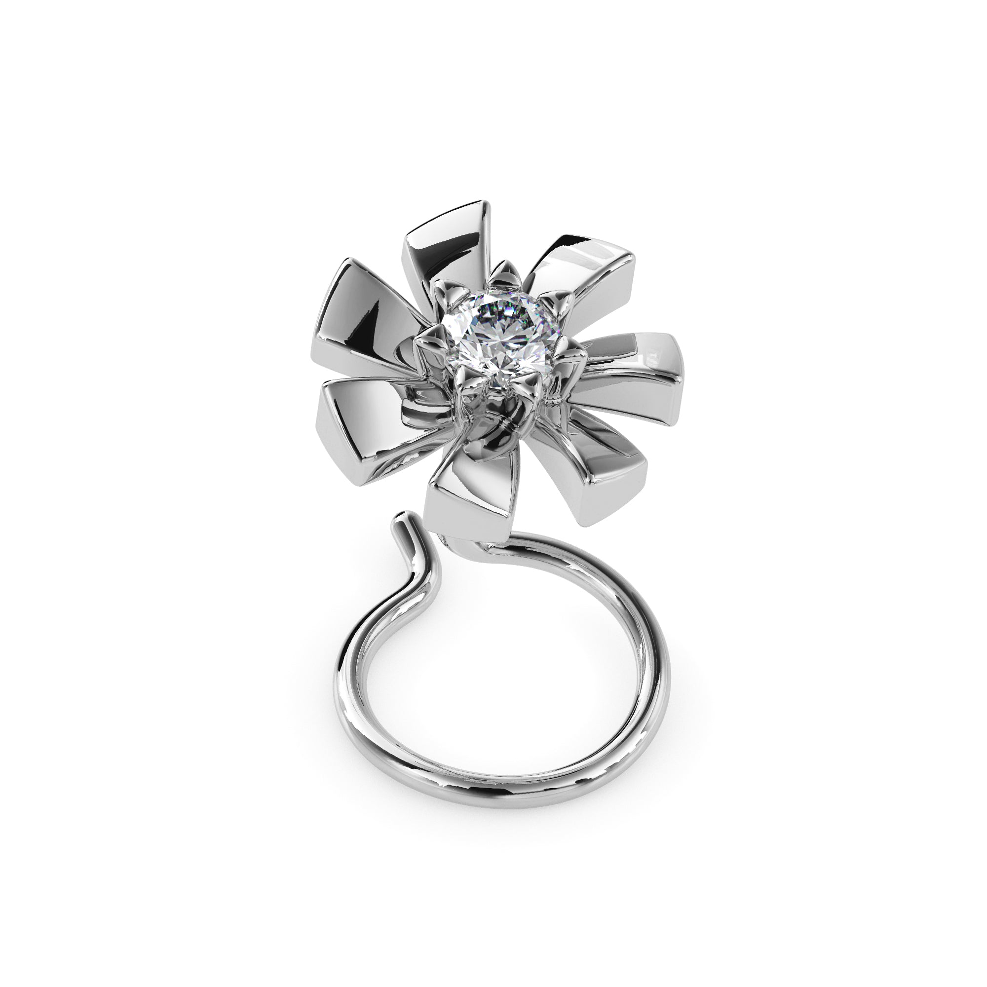 Magic Petal Perfection Diamond Nose Pin