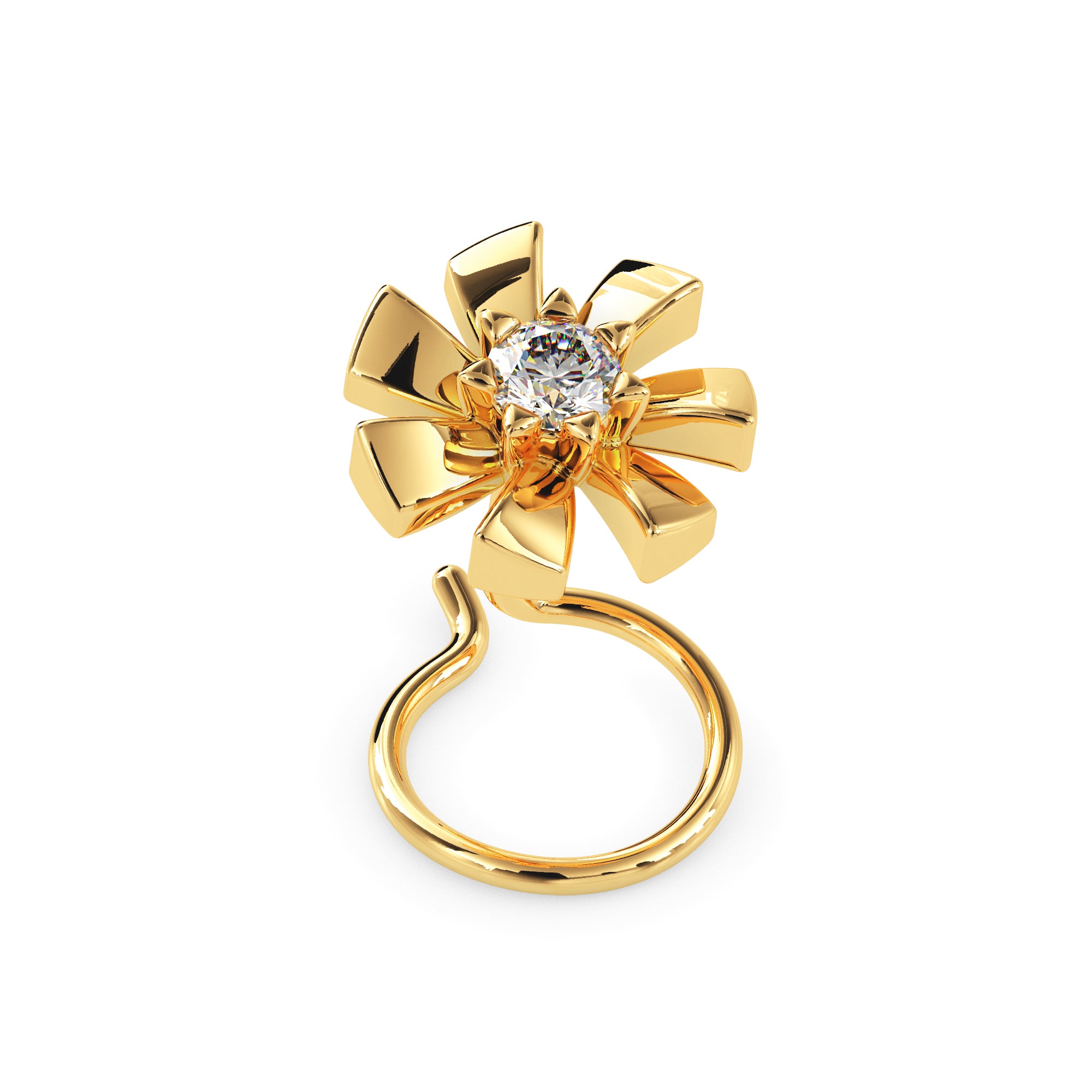 Magic Petal Perfection Diamond Nose Pin
