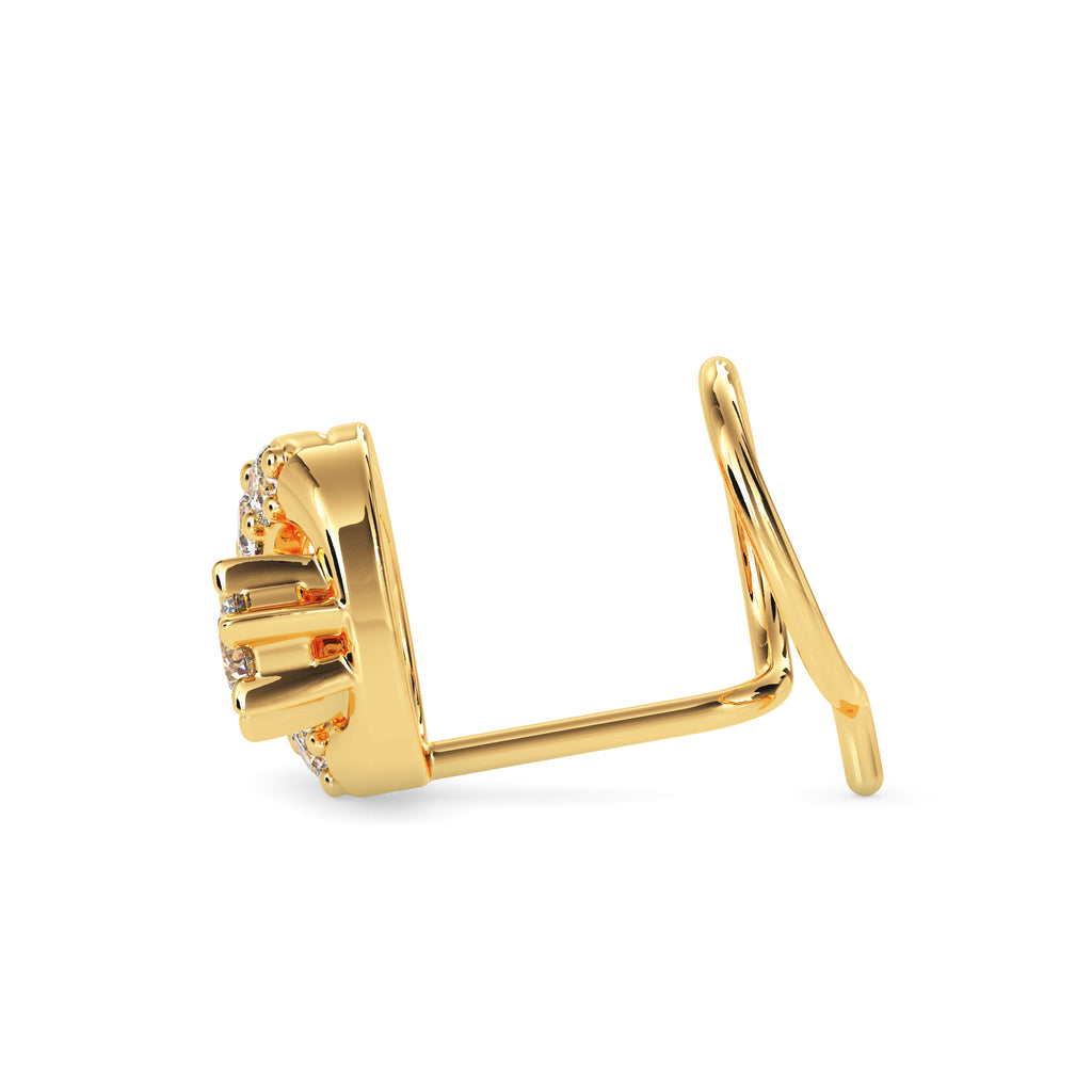 Magic Graceful Swirl Diamond Nose Pin