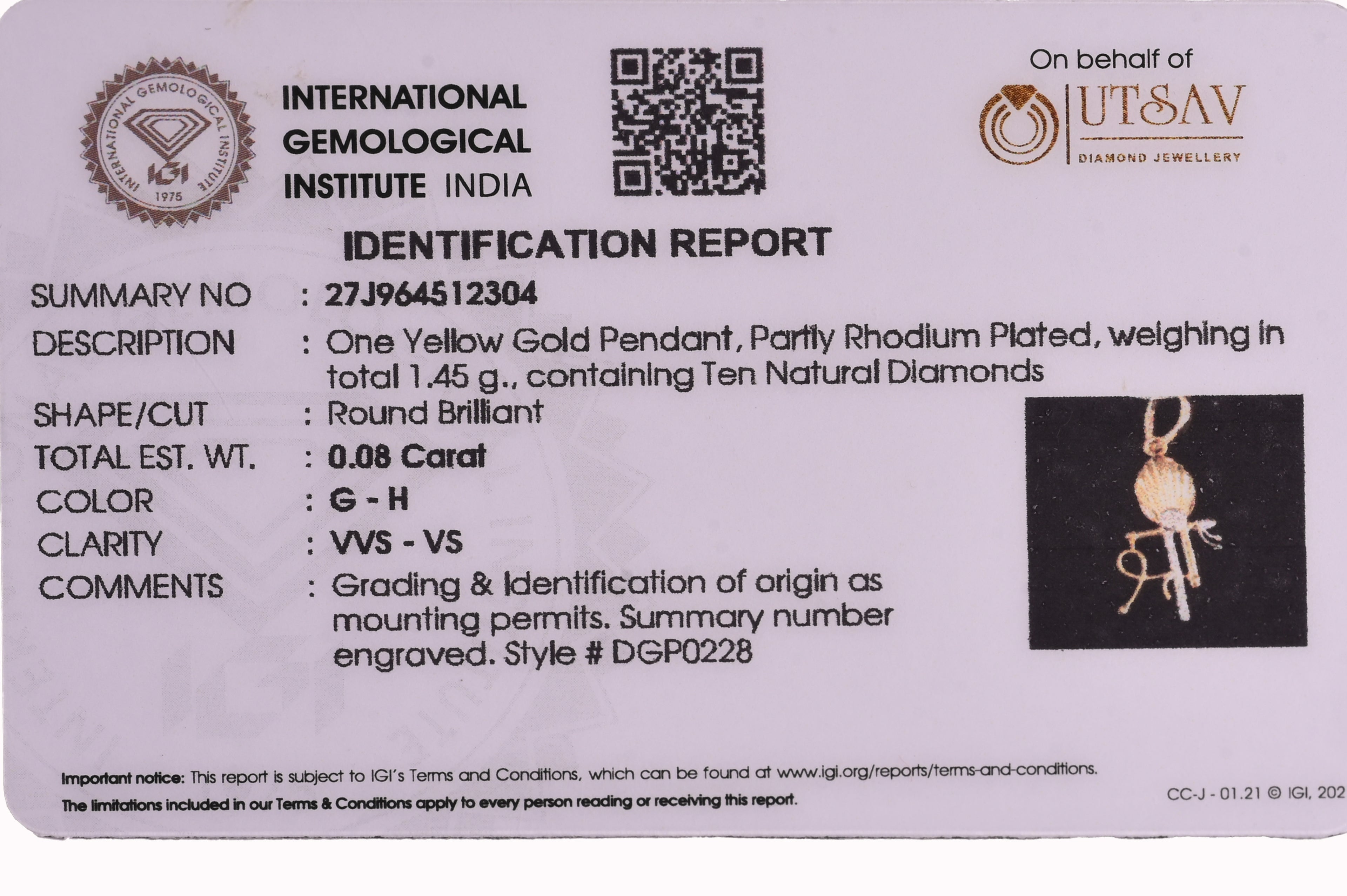 Magic Shree Krishna Diamond Pendant