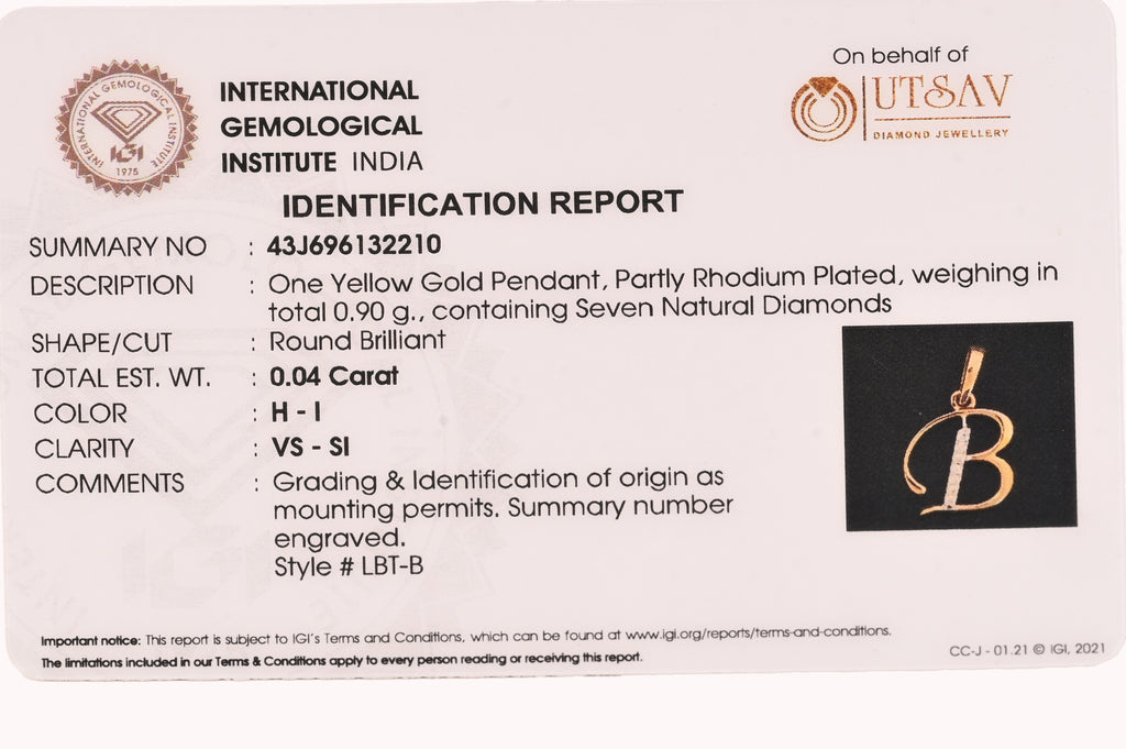 Magic Initial B Pendant