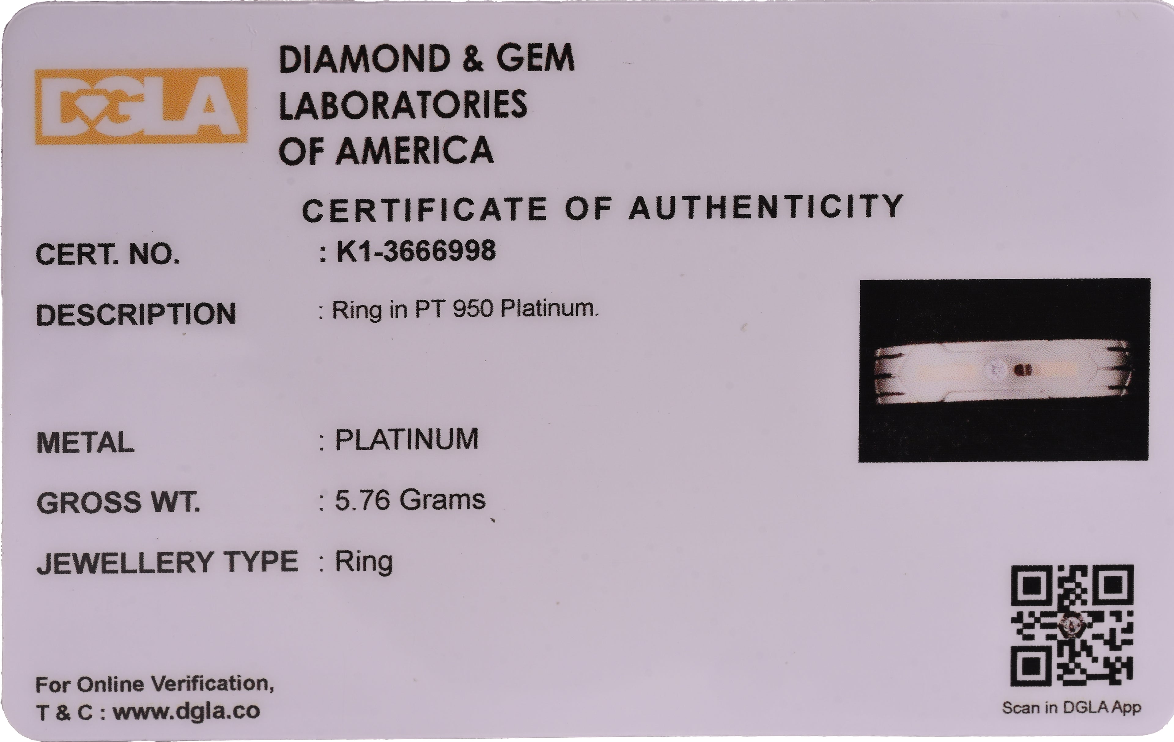 Magic Sacred Promise Platinum Ring