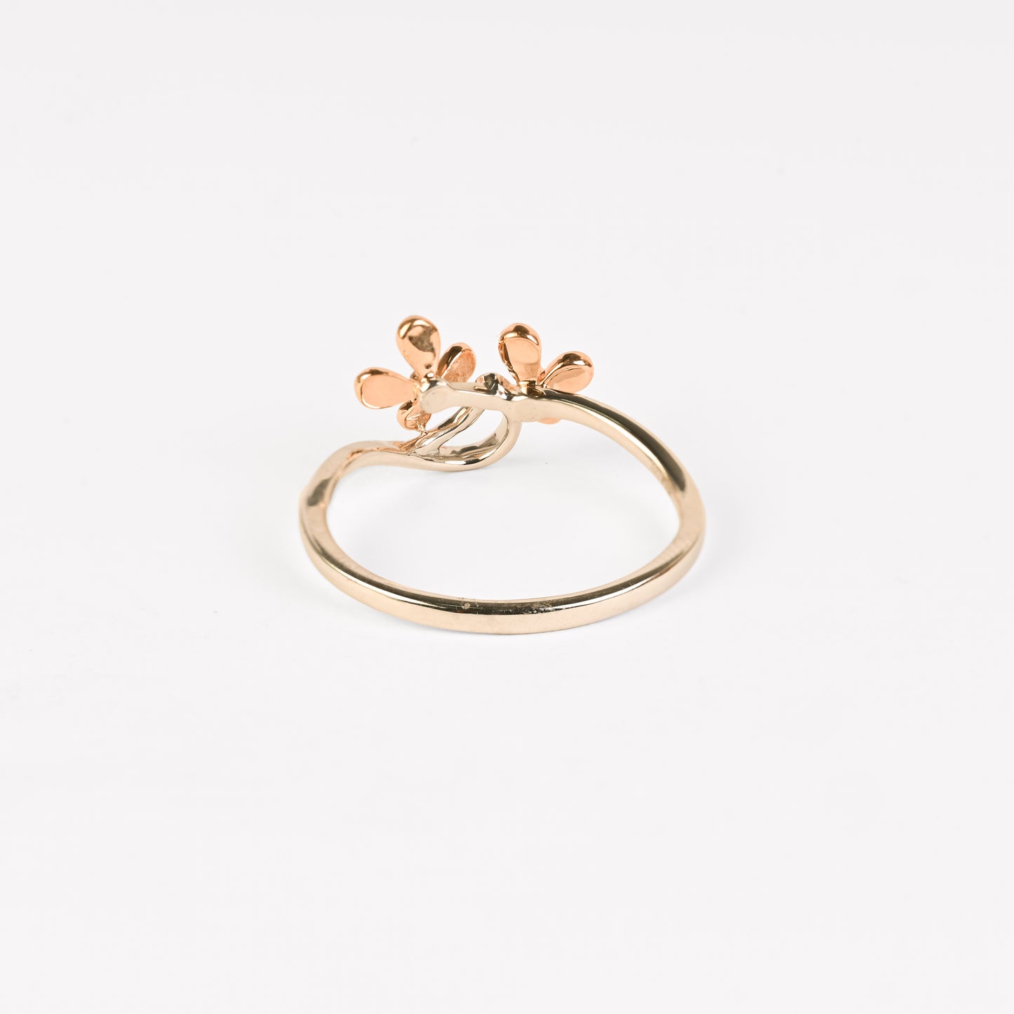 Magic Twin Flower Platinum Rosegold Ring