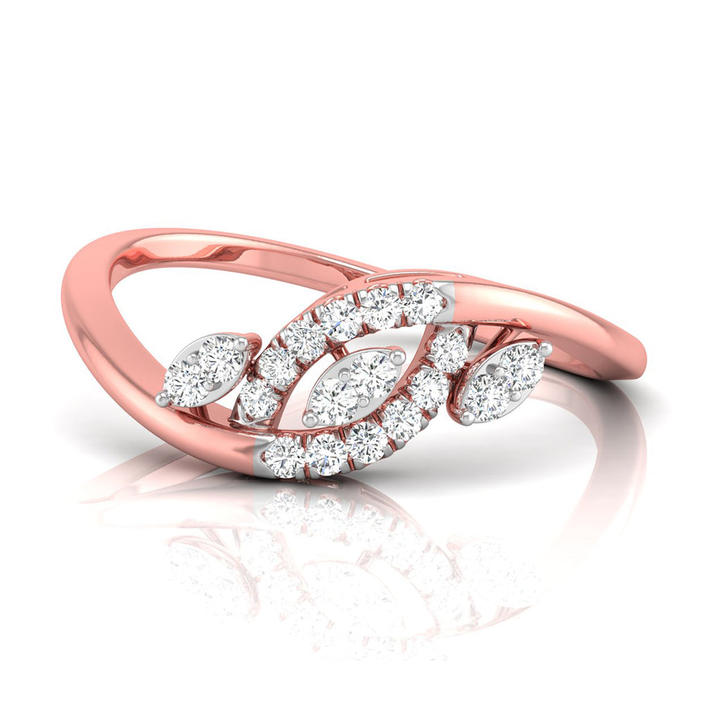 Magic Contemporary Gold Ring with Diamonds