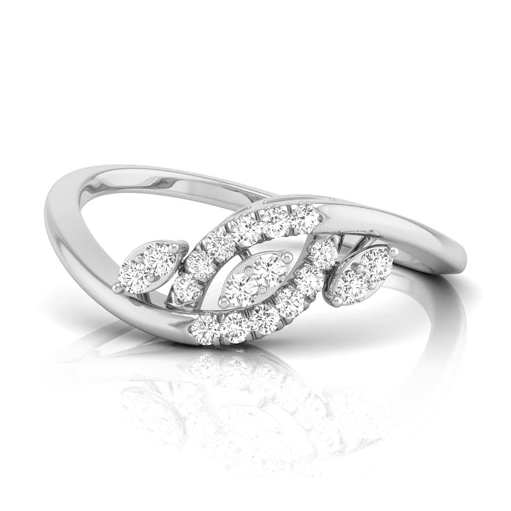 Magic Contemporary Gold Ring with Diamonds