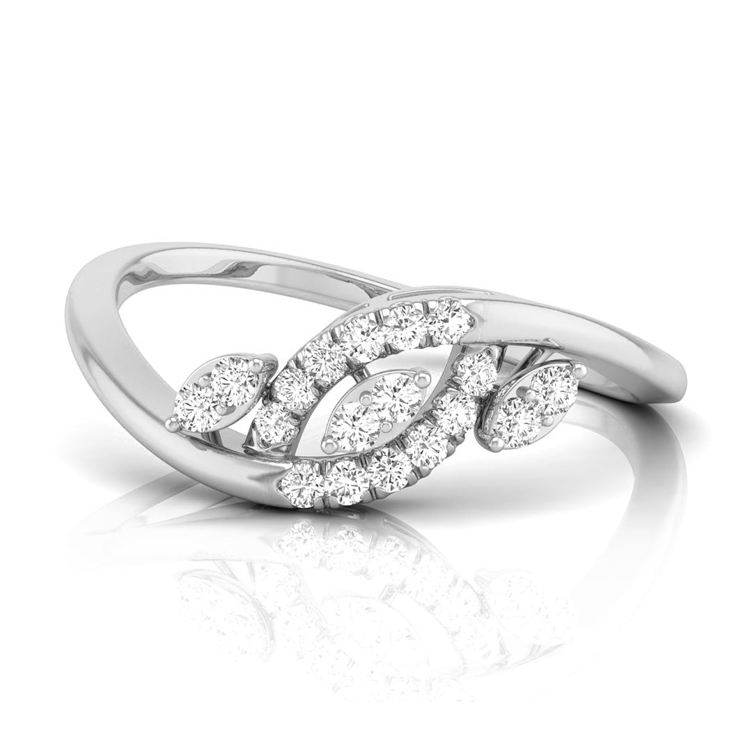 Magic Contemporary Gold Ring with Diamonds