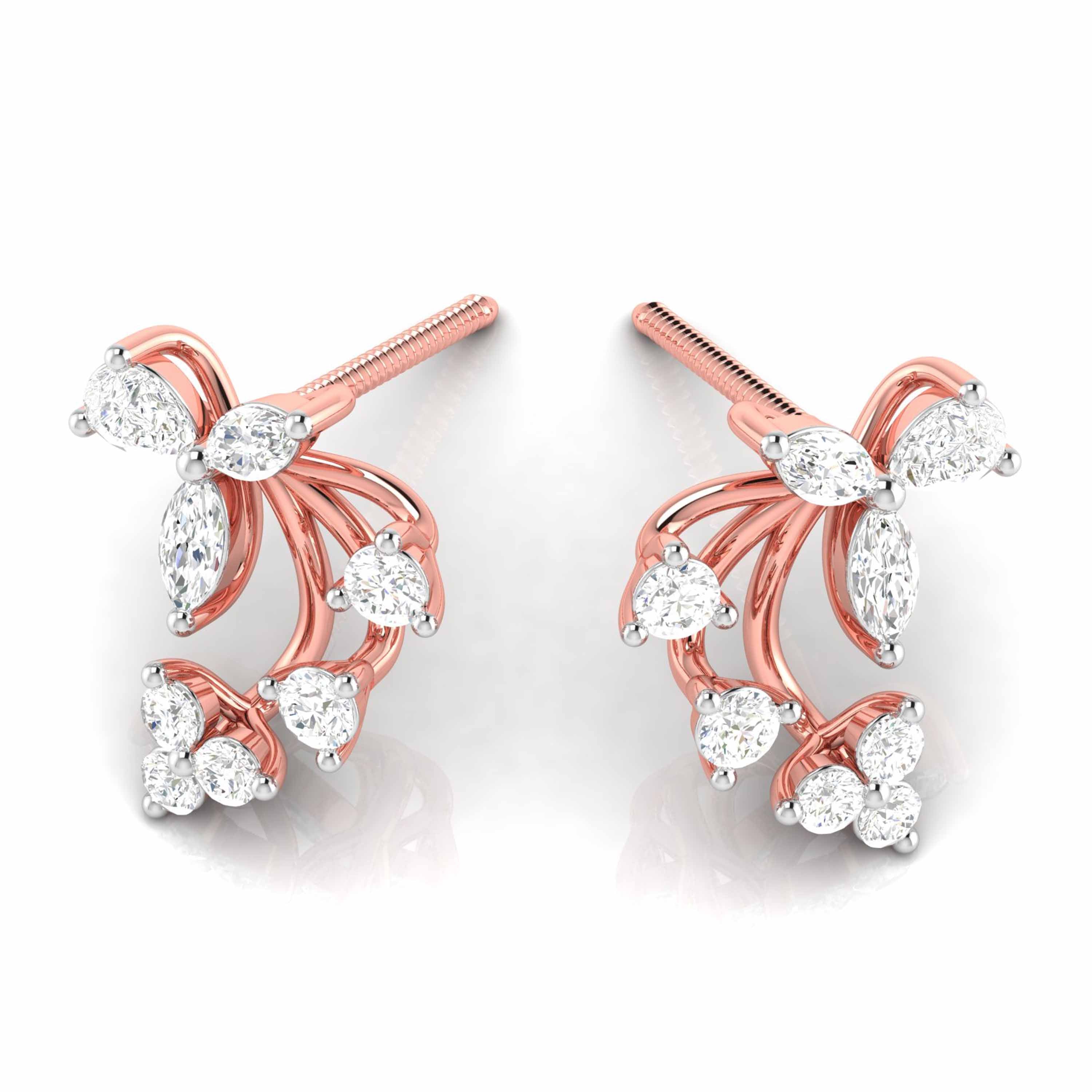 Magic Curve Brilliant Diamond Earrings
