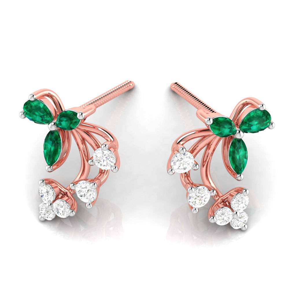 Magic Curve Brilliant Radiant Diamond Earrings