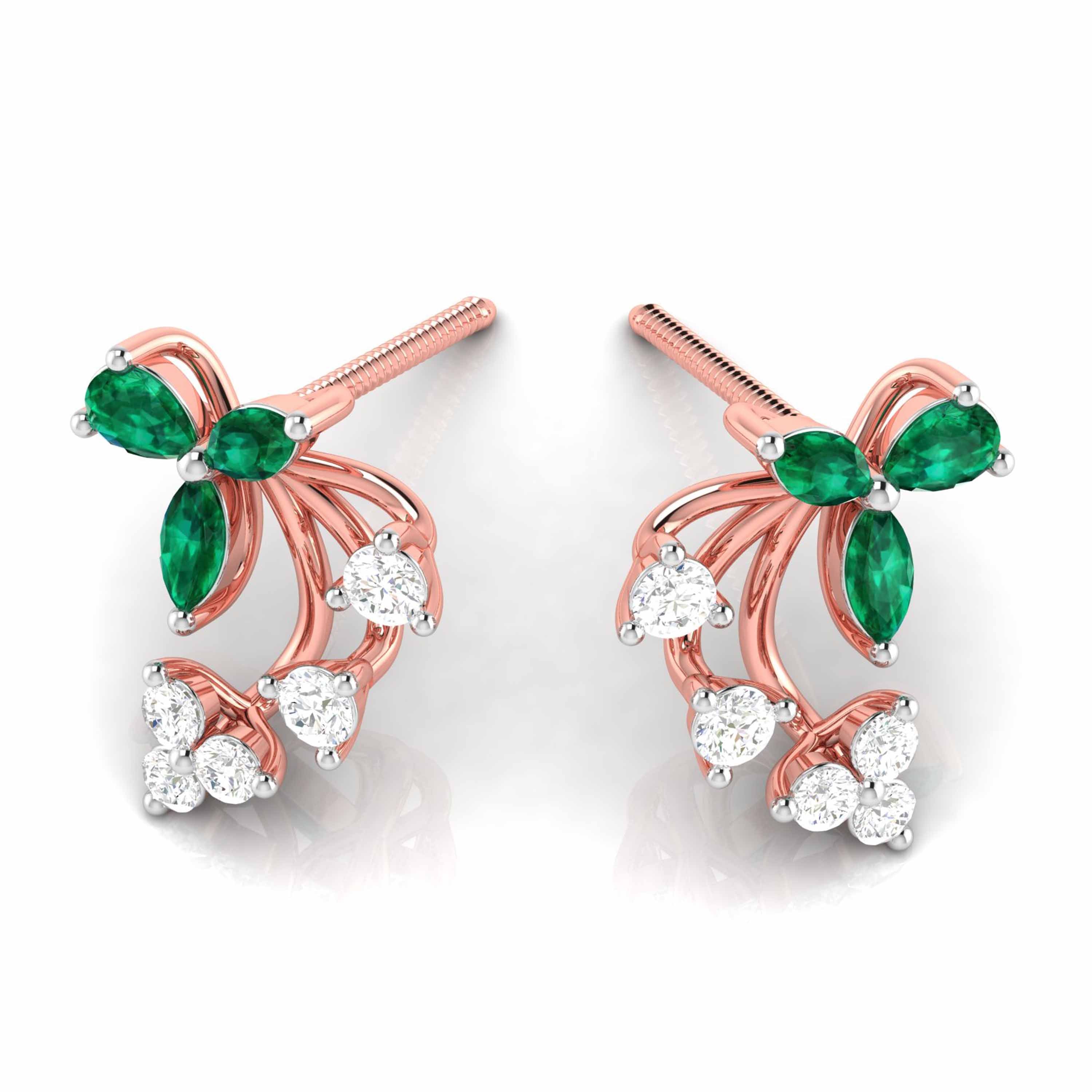 Magic Curve Brilliant Radiant Diamond Earrings