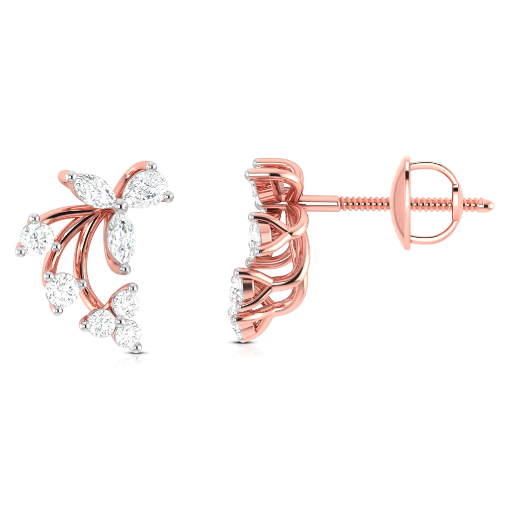 Magic Curve Brilliant Diamond Earrings