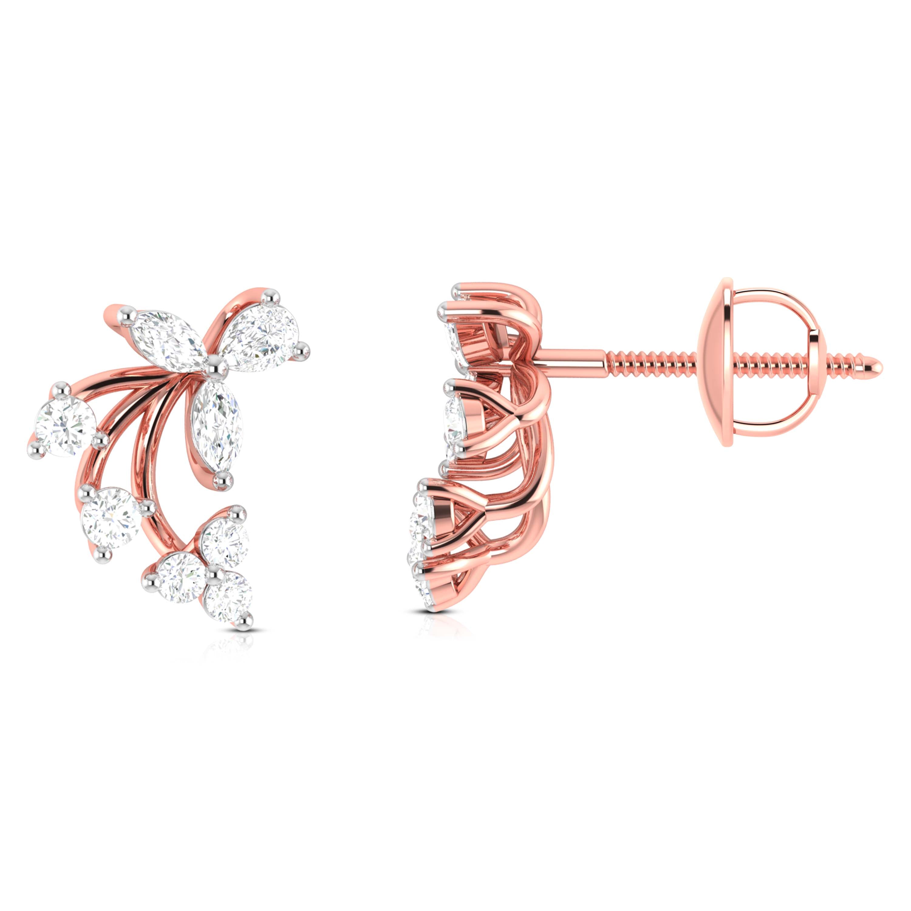 Magic Curve Brilliant Diamond Earrings