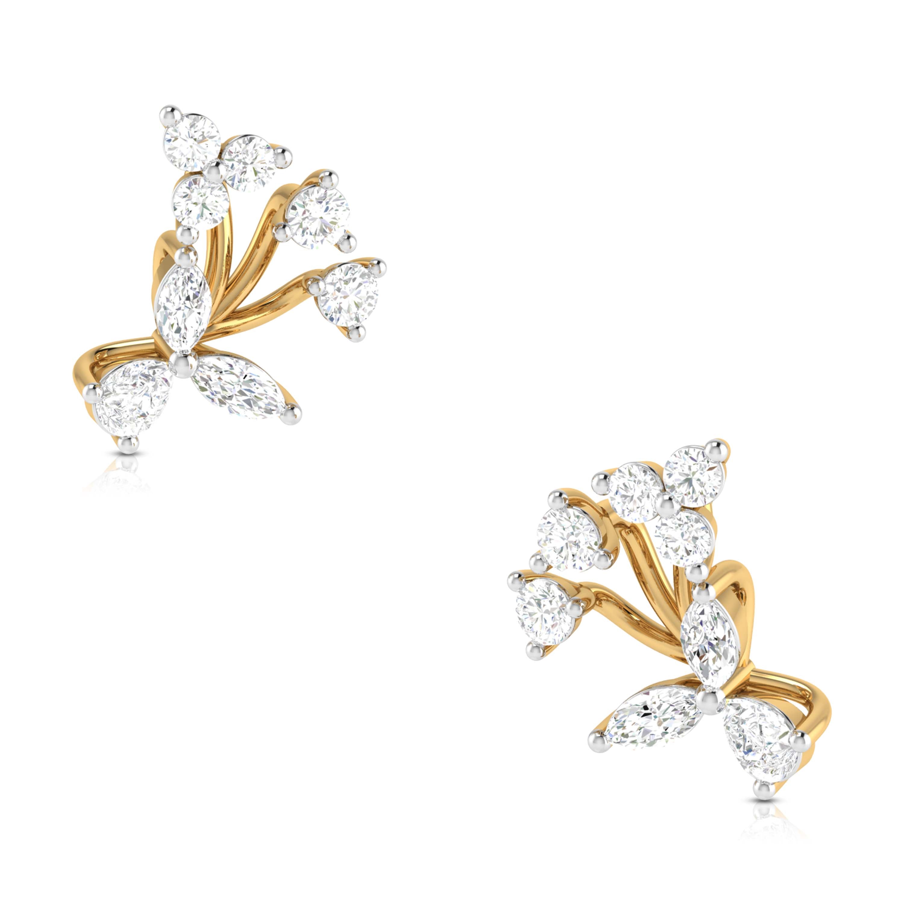 Magic Curve Brilliant Diamond Earrings