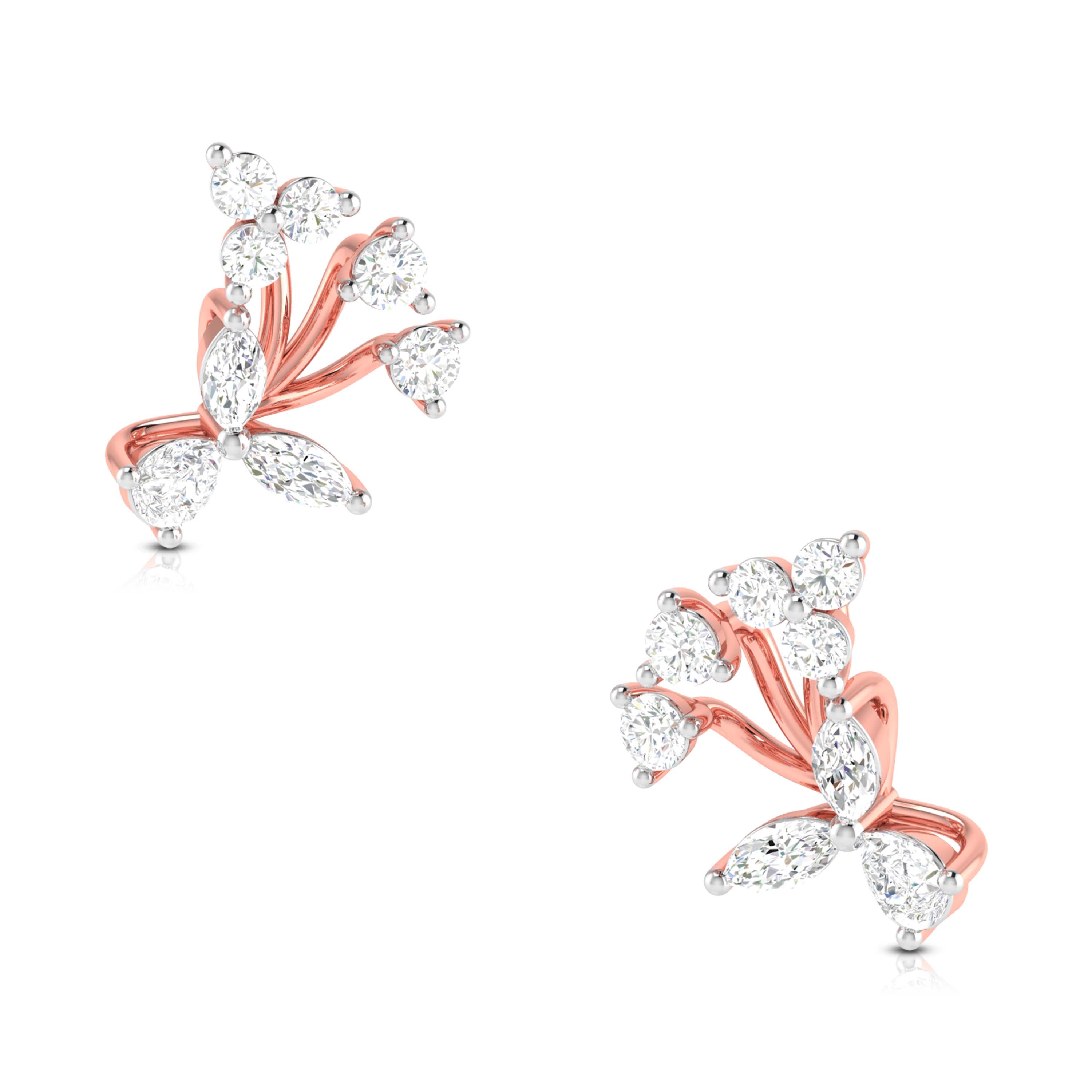 Magic Curve Brilliant Diamond Earrings