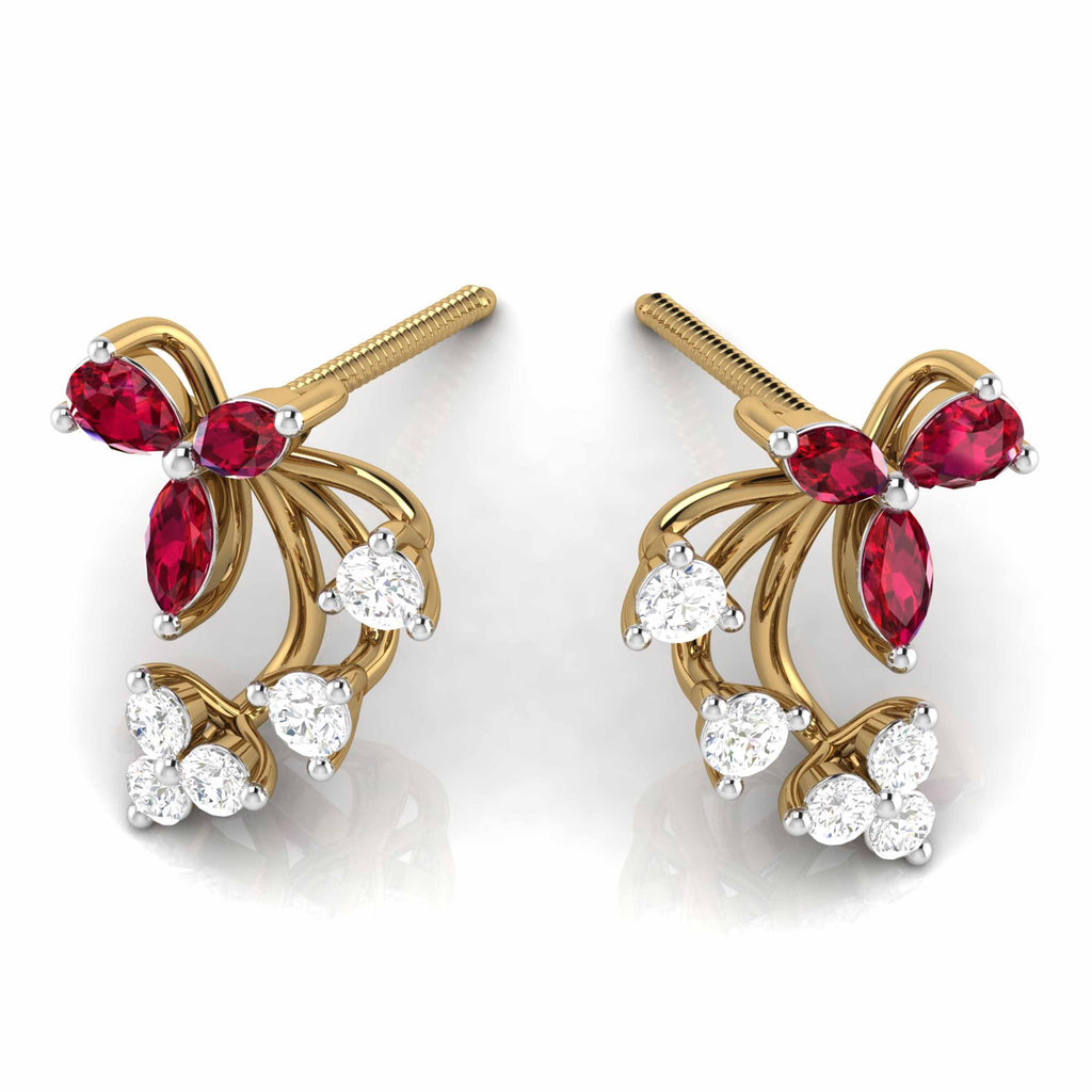 Magic Curve Brilliant Radiant Diamond Earrings