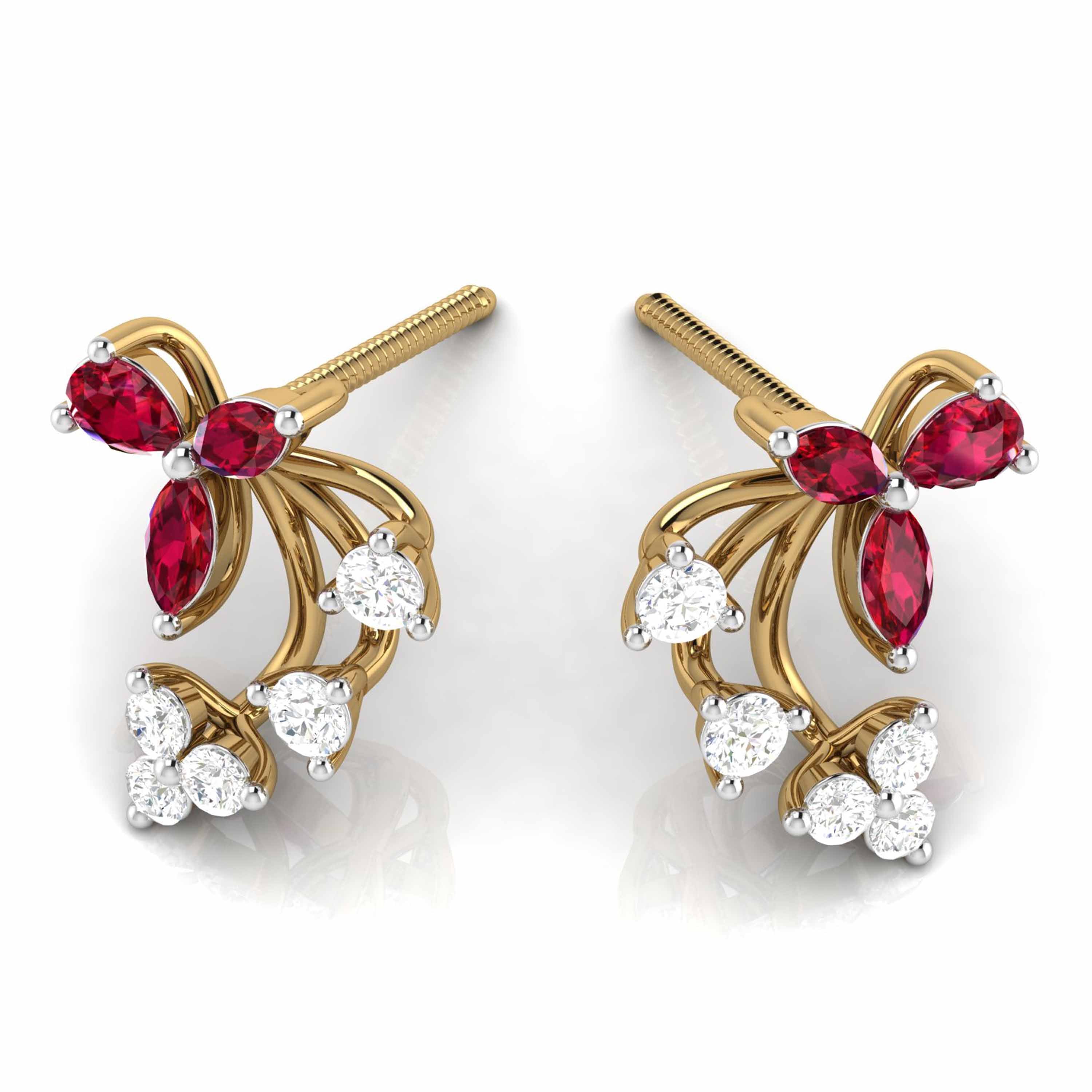 Magic Curve Brilliant Radiant Diamond Earrings