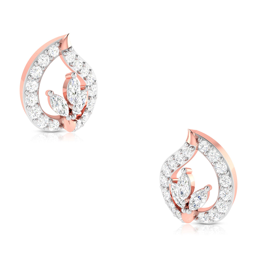 Magic Studded Diamond Heart Earrings
