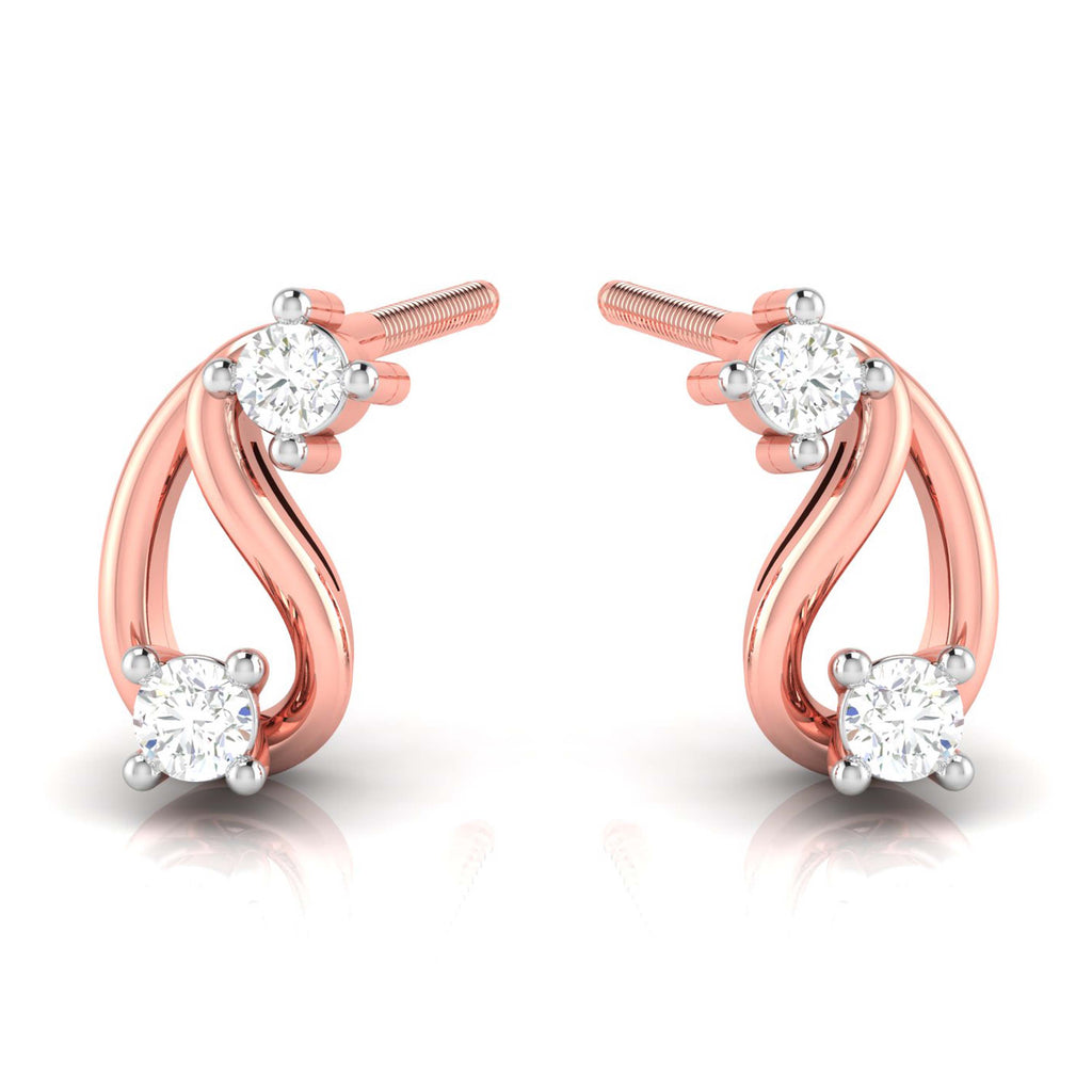 Magic Gleam & Grace Diamond Stud Earrings