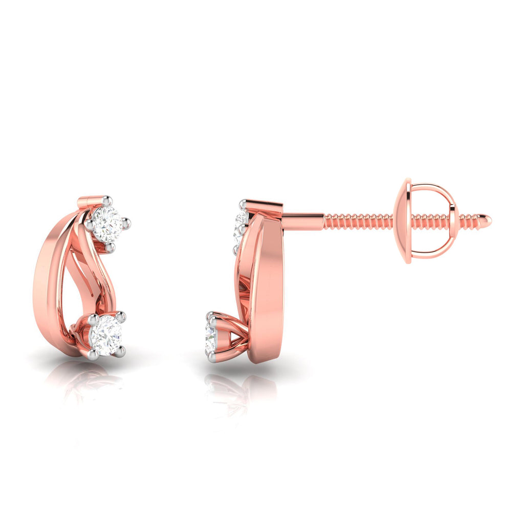 Magic Gleam & Grace Diamond Stud Earrings
