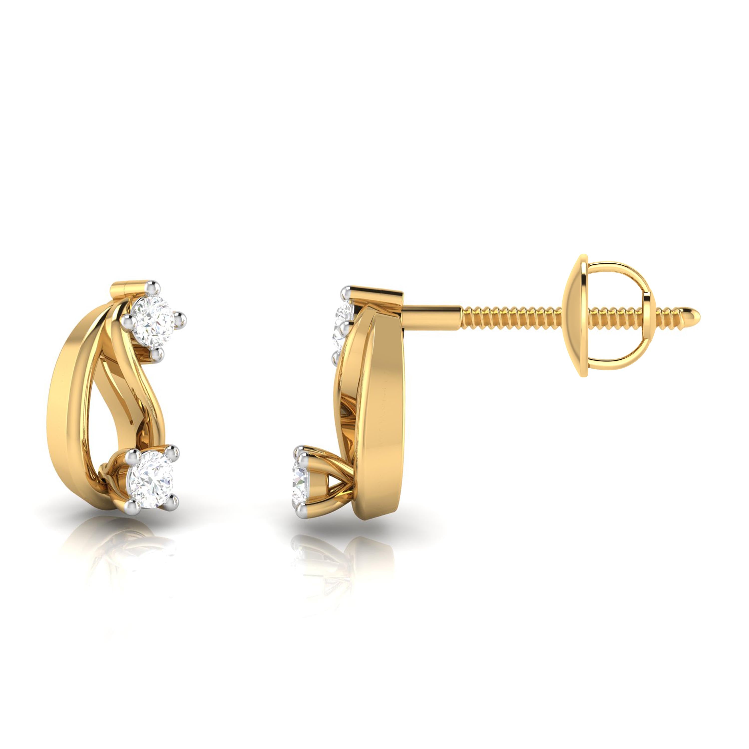 Magic Gleam & Grace Diamond Stud Earrings
